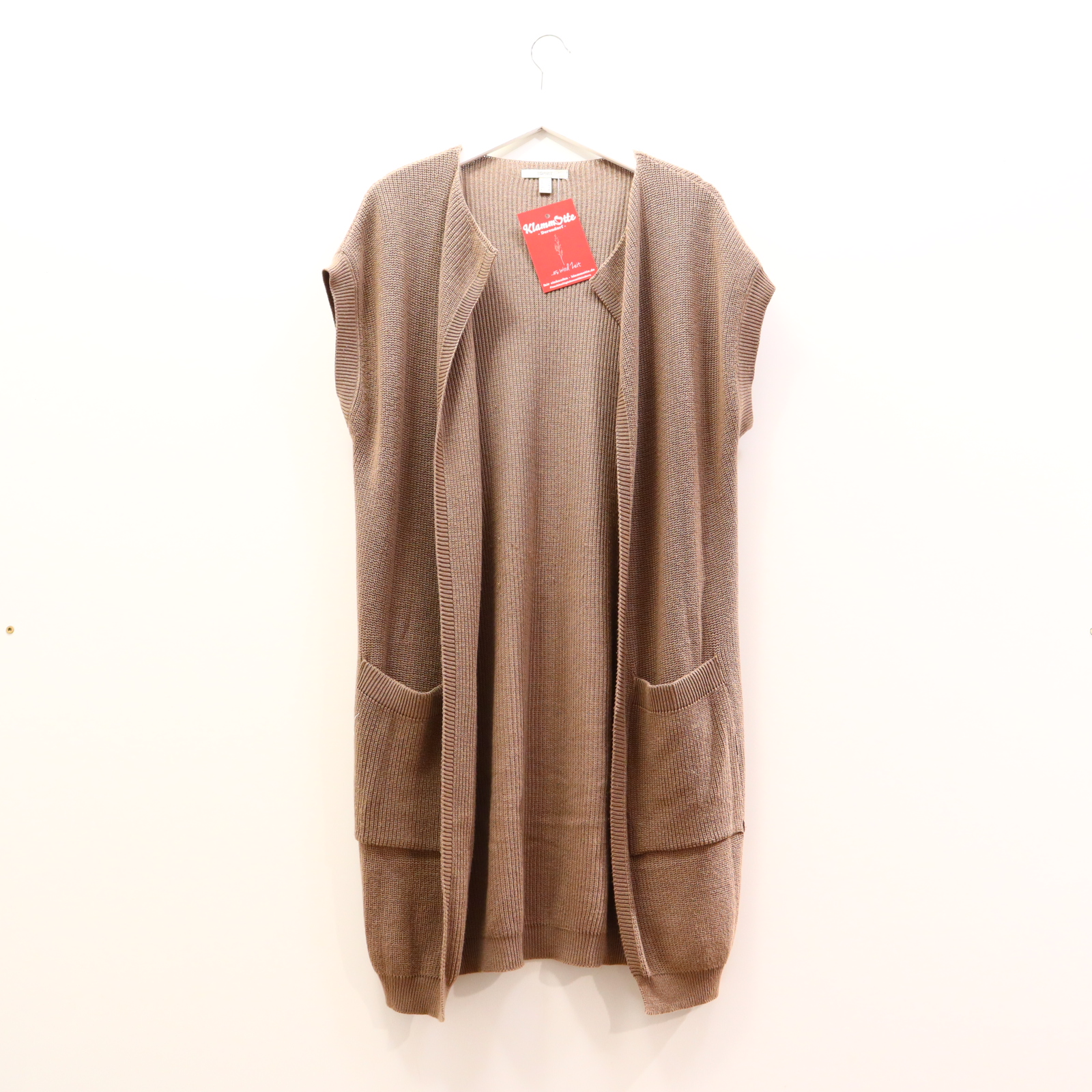 Pullover ESPRIT Strickjacke S 36 walnuss Baumwolle/Polyacryl ärmellos