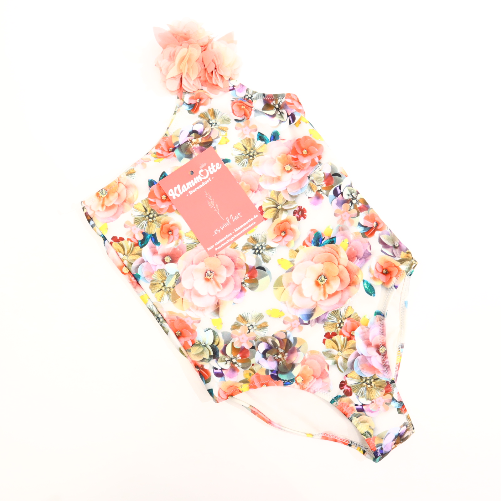 Bademode Molo Badeanzug 128 bunt Alloverprint/Applikation/Blumen Elasthan/recycleter Polyester