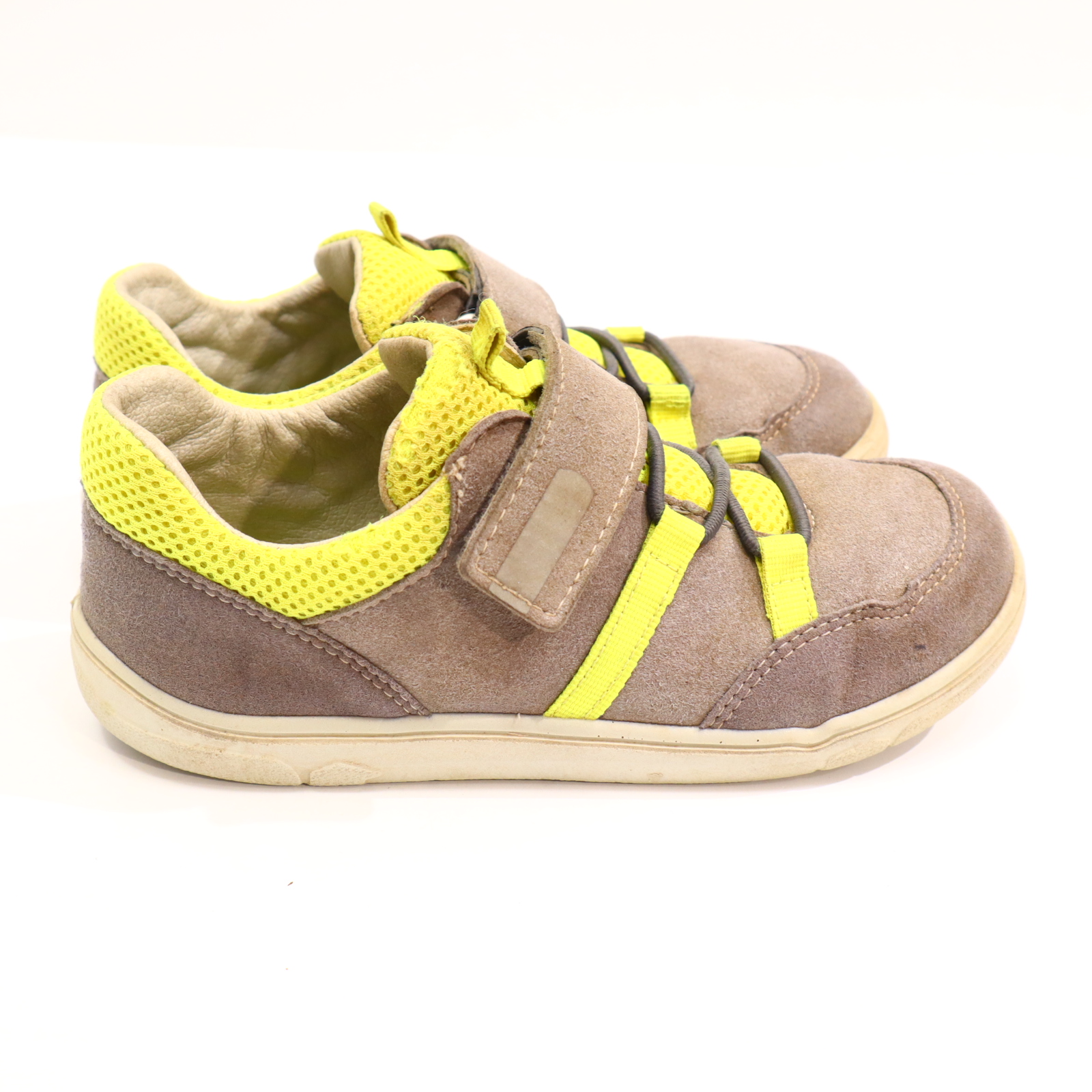 Halbschuhe RICOSTA Barfußschuhe/Klett 31 M gelb/grau Mesh leichte gleichmäßige Ablaufspuren