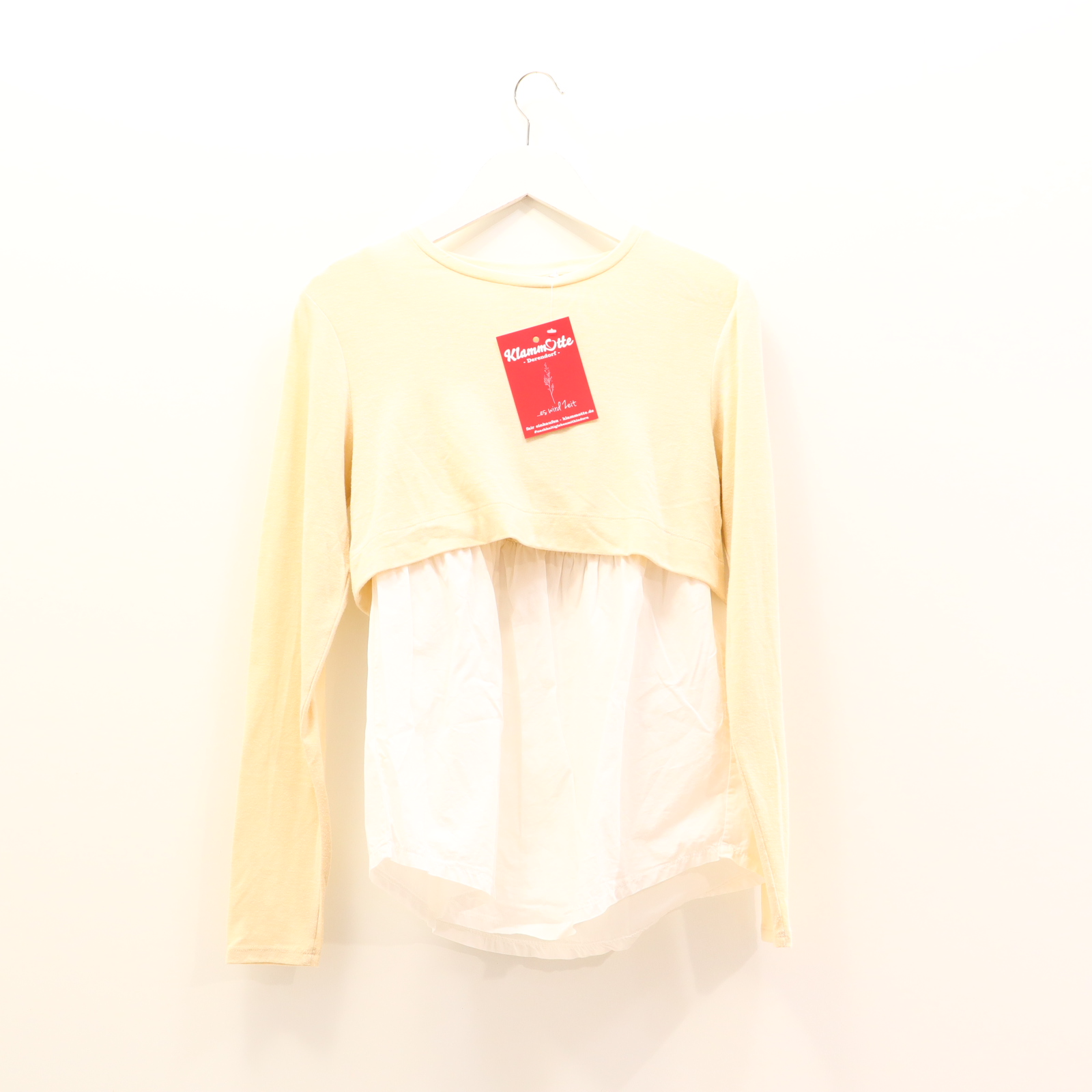 Shirt mamalicious M/38/40 creme/weiß Elasthan/Polyester/Viskose langarm/Stillshirt