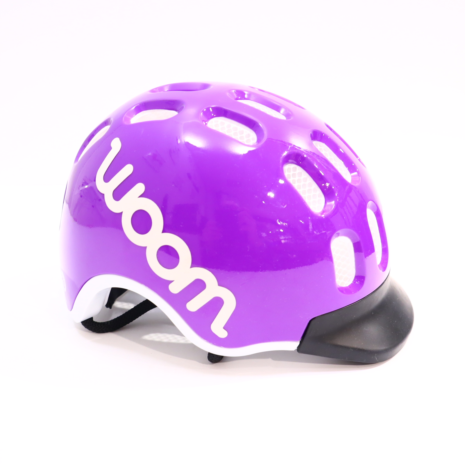 Fahrzeuge woom lila XS/46-50 Helm mit Karton!/sehr gut