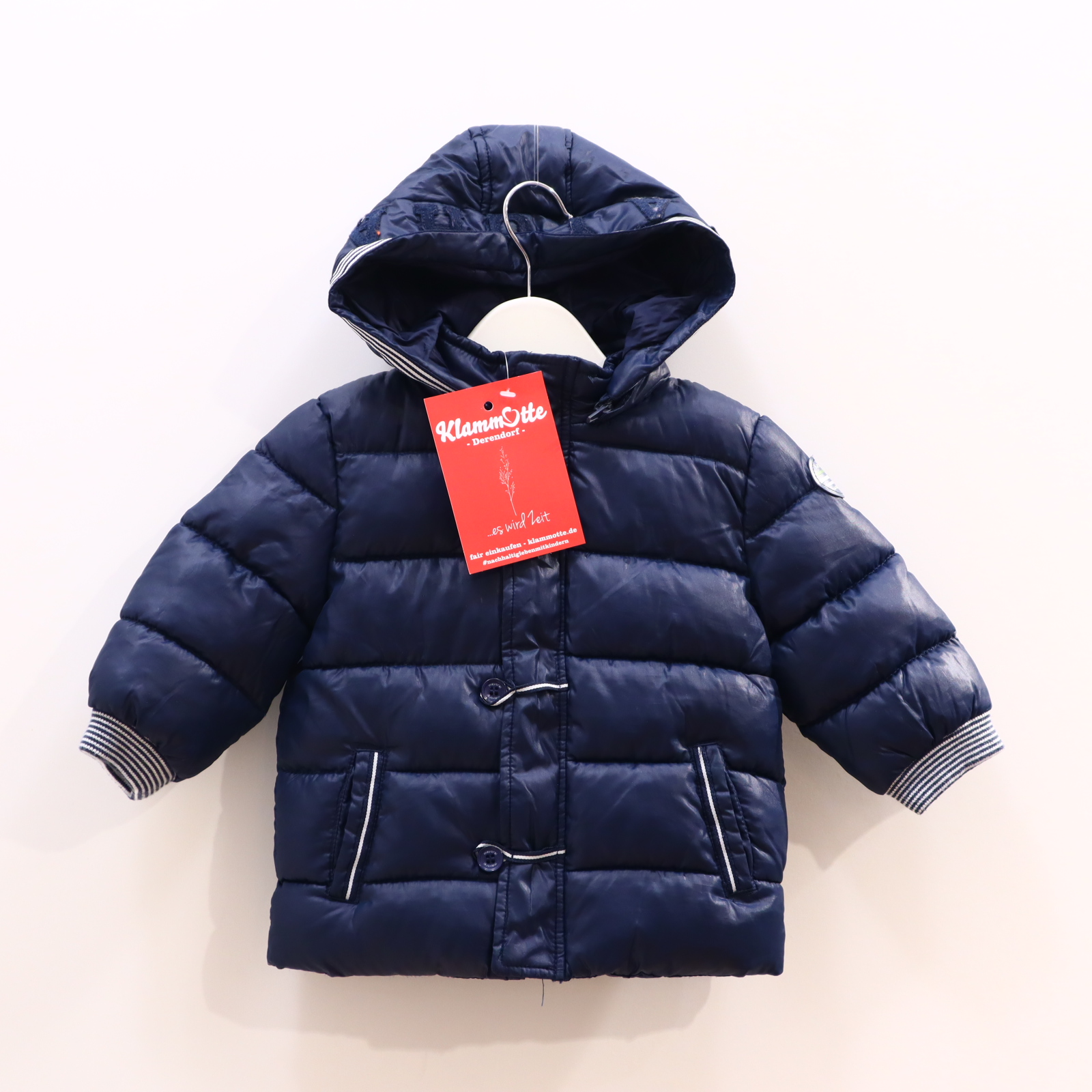 Jacken & Overalls Mayoral Steppjacke 74 blau abnehmb. Kapuze/Fleecefutter Applikation/Logo Herbst/Winter