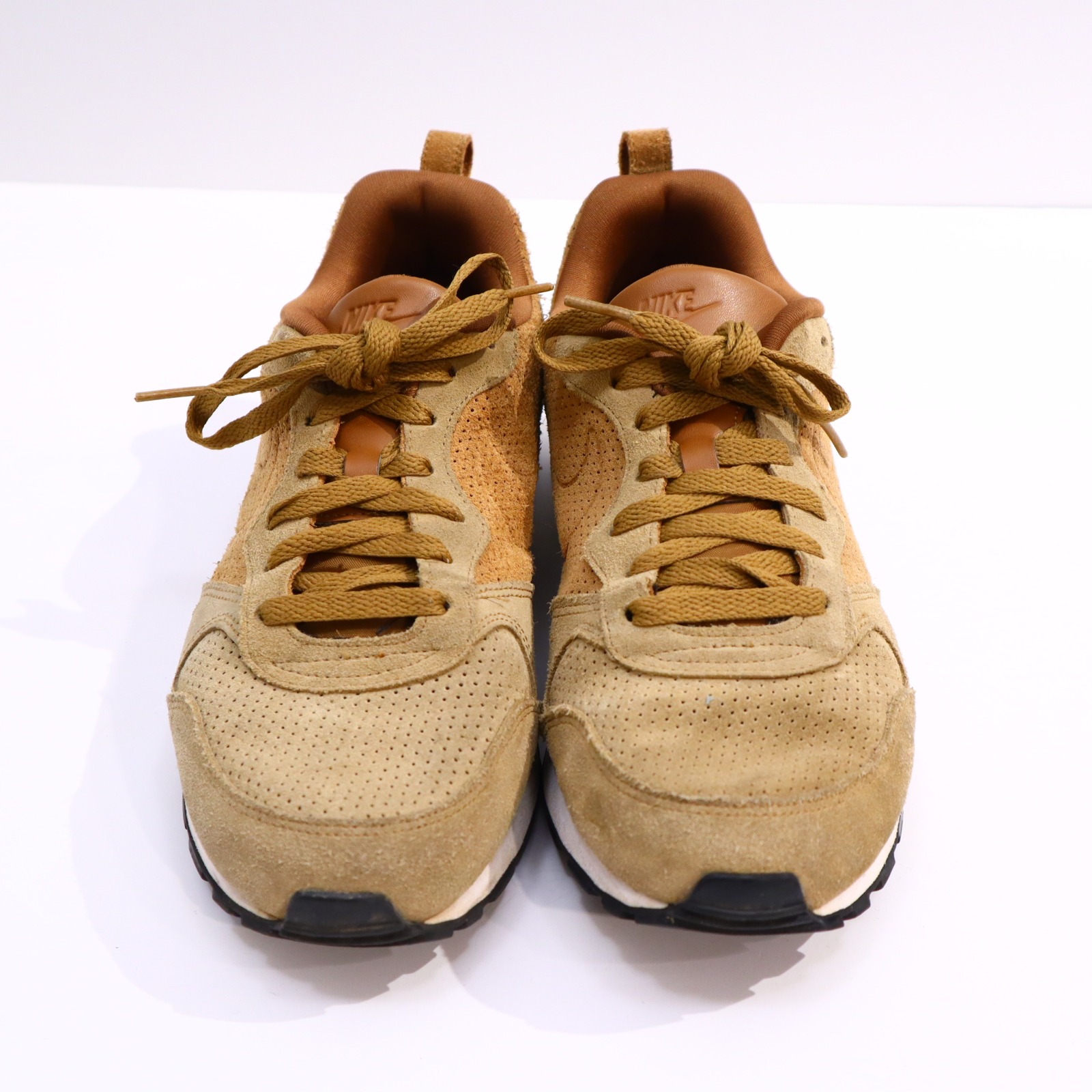 Halbschuhe NIKE MD Runner 2 Schnürschuh/Sneaker/Low Cut 42.5 beige/caramell Leder sehr gut Korksohle