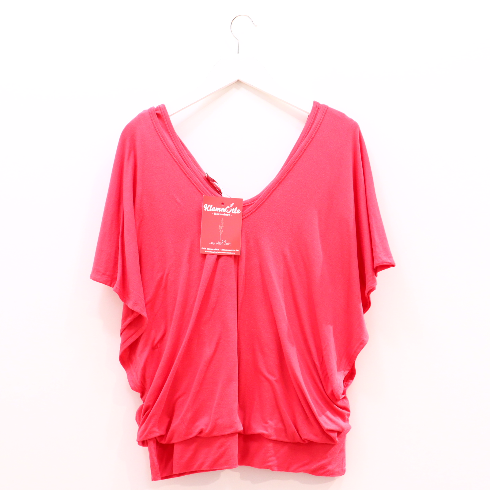 Shirt MaMaKa 42/44 rot Elasthan/Viskose kurzarm/Stillshirt