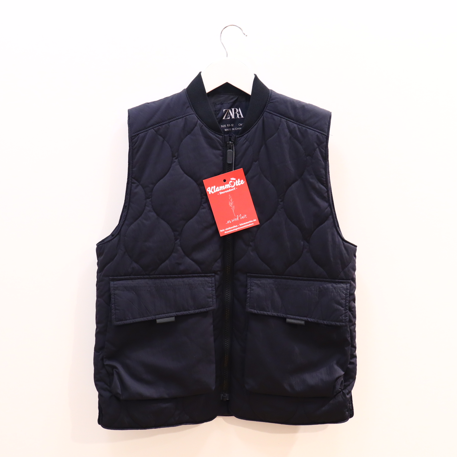 Jacke ZARA 152 schwarz Steppweste