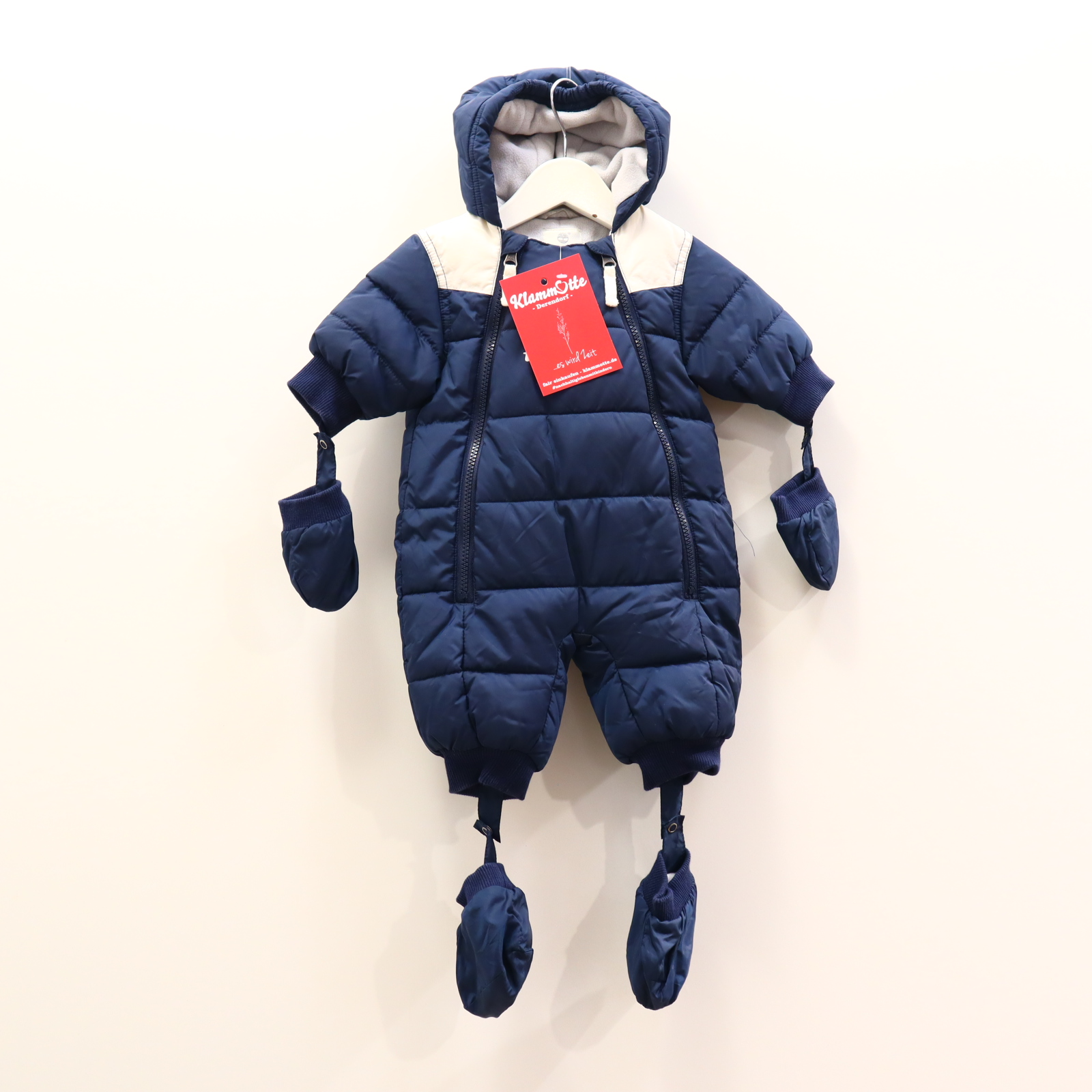 Jacken & Overalls TIMBERLAND Schneeanzug 56 blau/weiß Fleecefutter Logo/Print mit abnehmb. Handschuhen + Füßlingen