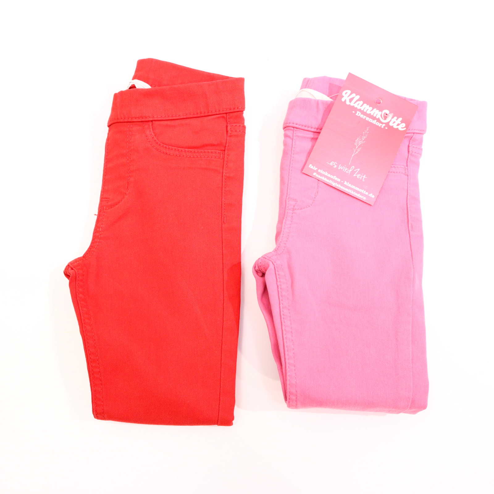 Hose H&M Jeggings/2er Set 104 rosa/rot Gummibandzug
