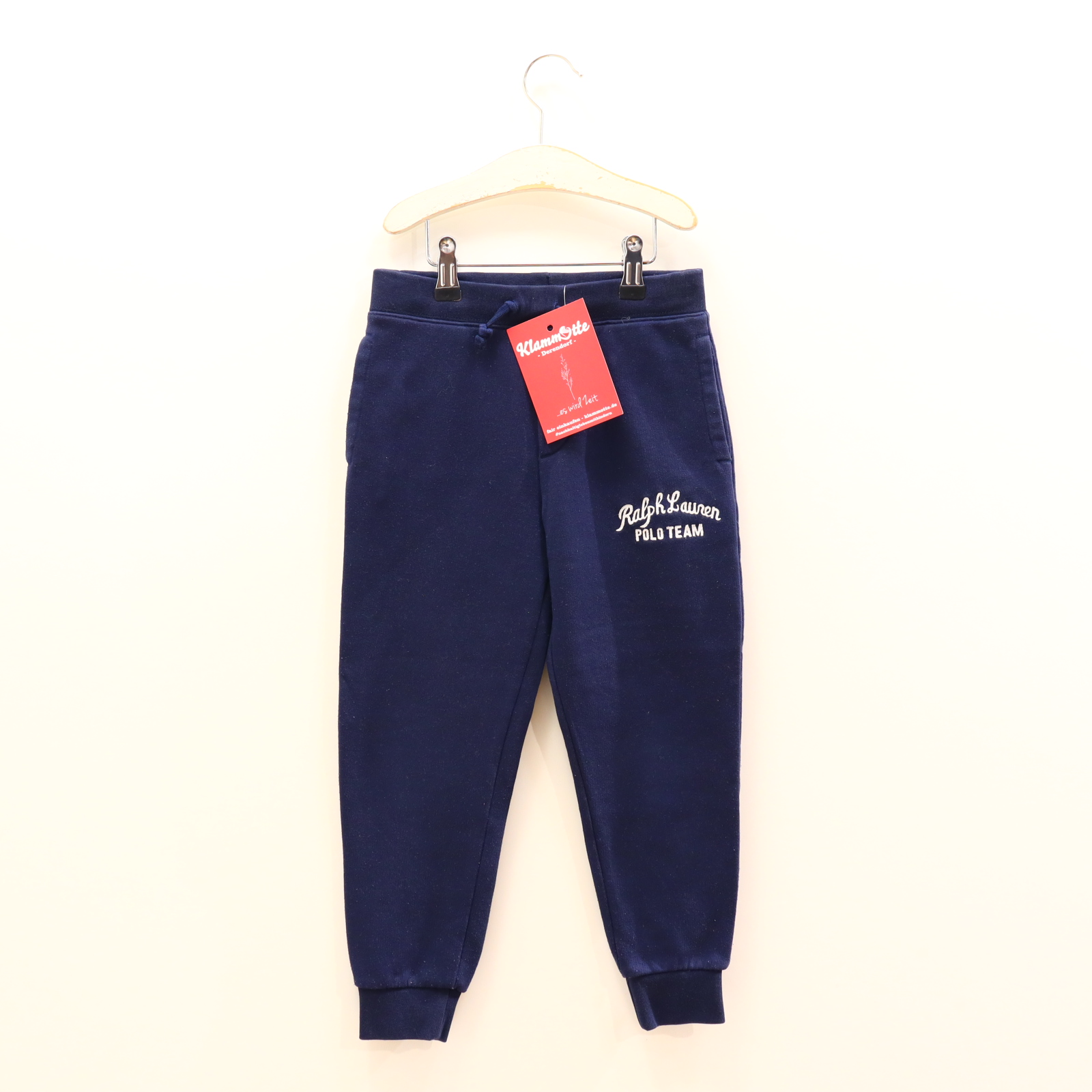 Hose RALPH LAUREN 116 Jogger blau Logo/Stickerei Gummibandzug/Kordelzug Baumwolle/Polyester