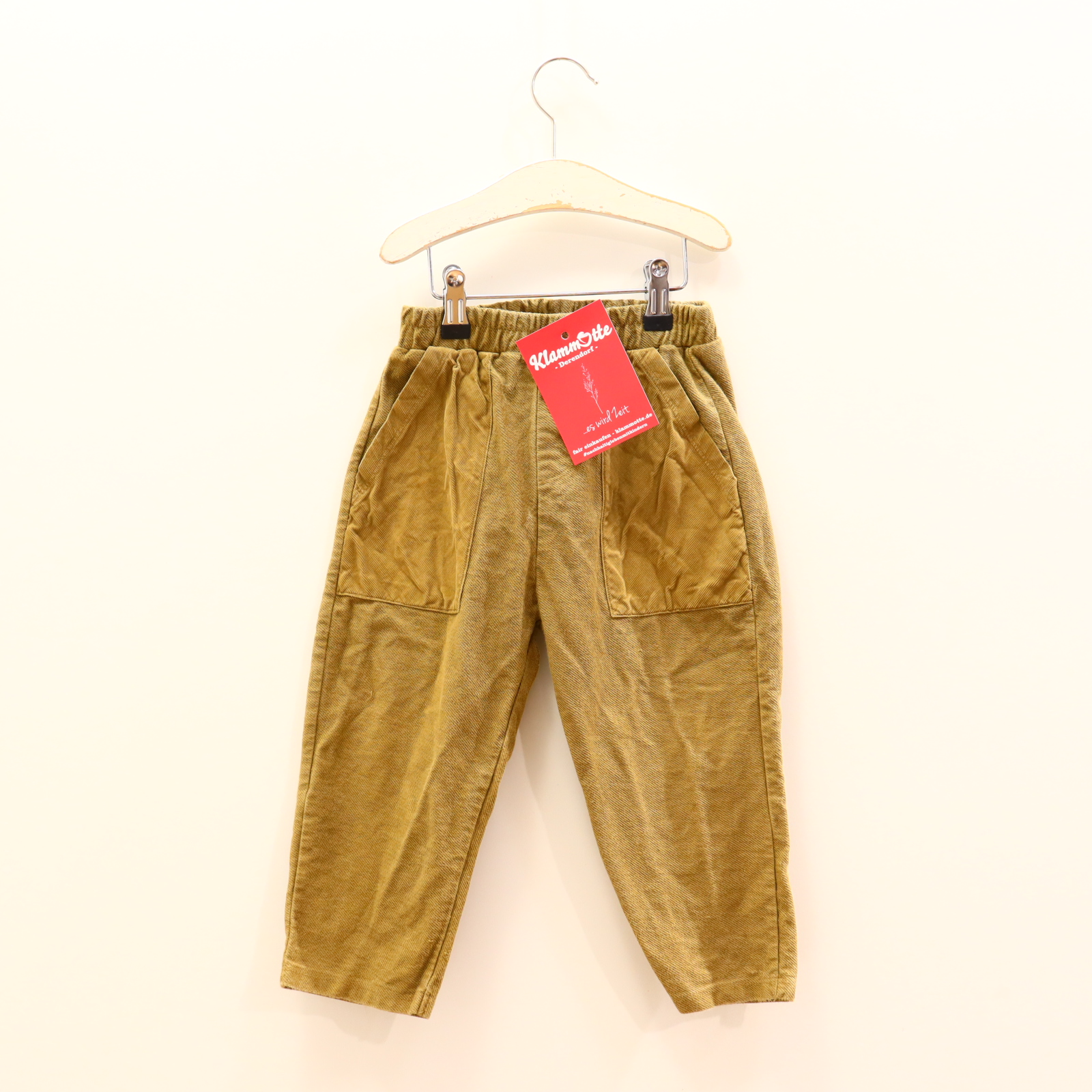 Hose ZARA 110 Jeans pistazie Gummibandzug Baumwolle/Twill