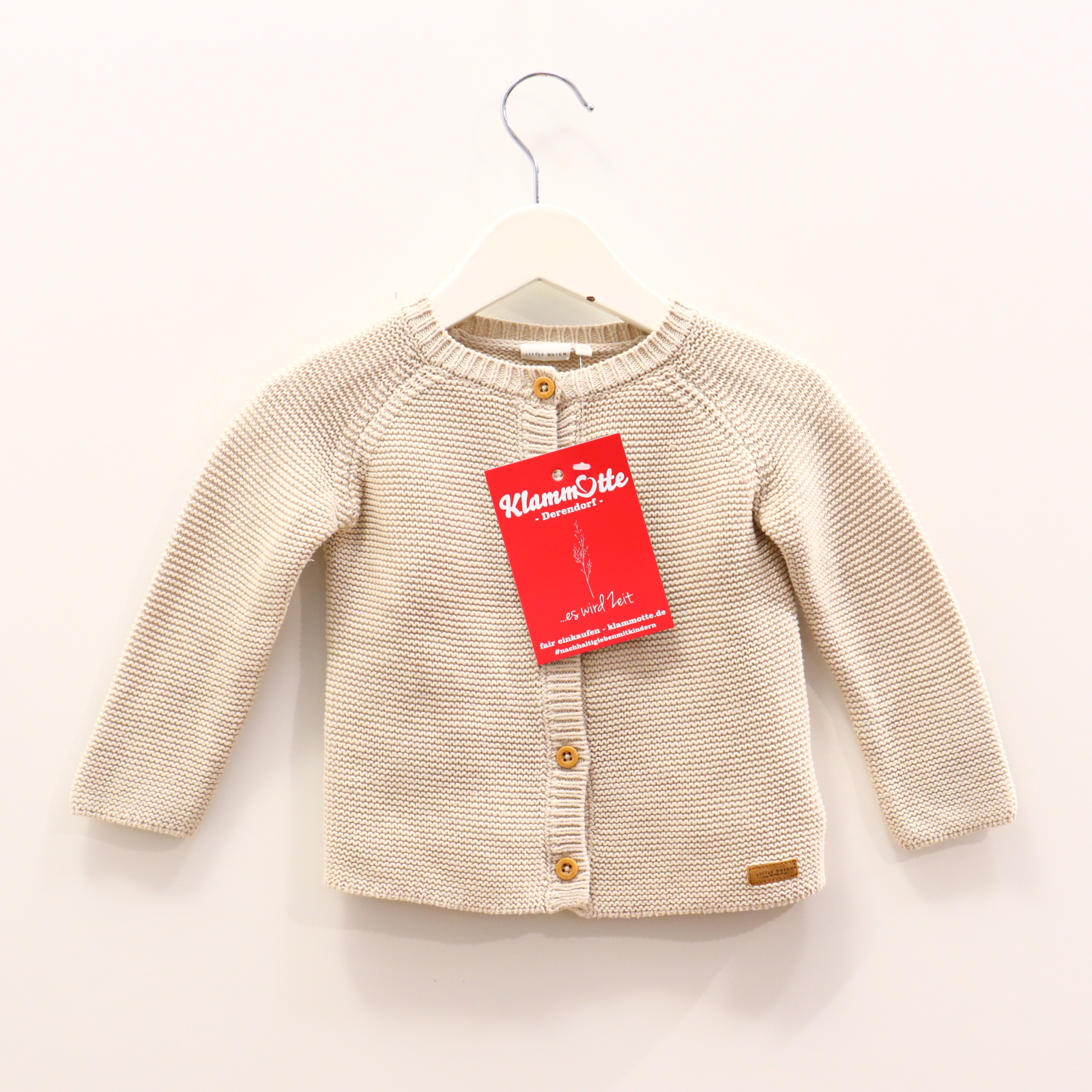 Oberteil LITTLE DUTCH 74 sand Stickerrei Strickjacke Baumwolle/Polyacryl