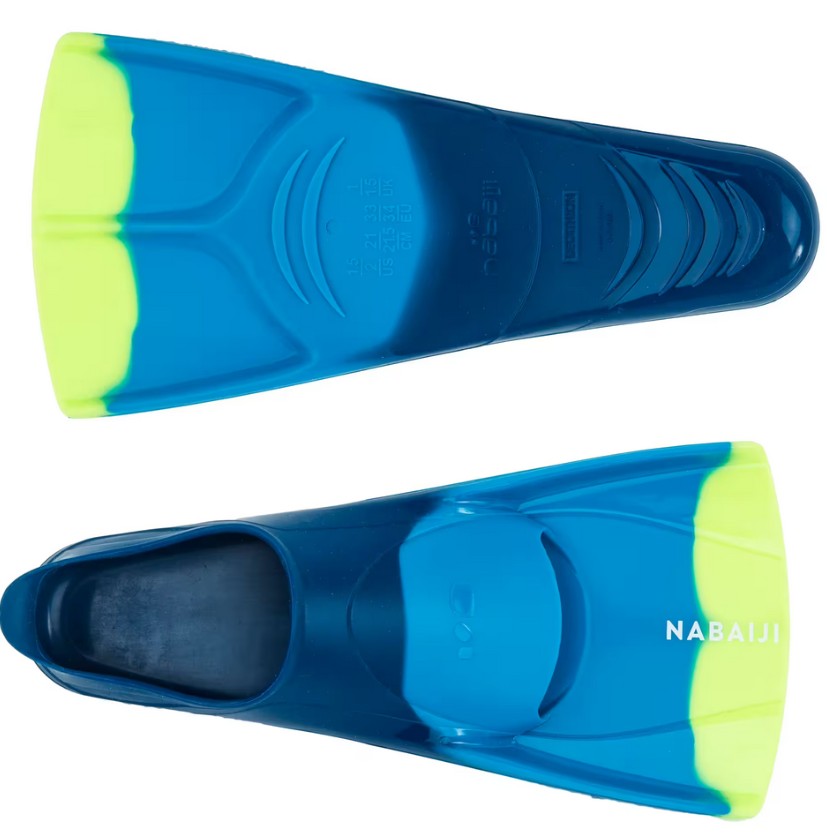 Schwimmhilfe Schwimmflossen blau/grün/türkis nabaiji/decathlon