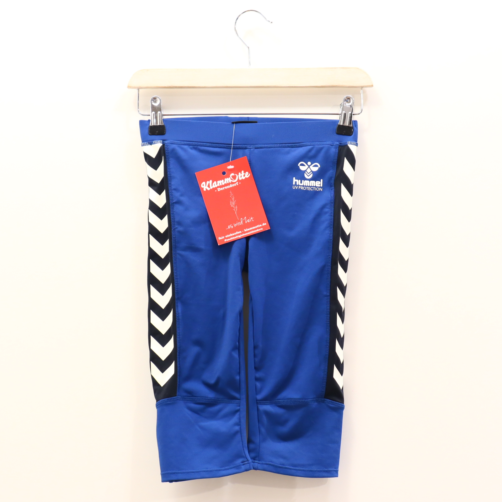 Bademode hummel 128 blau/schwarz Print/Logo Badeshorts UPF 40+