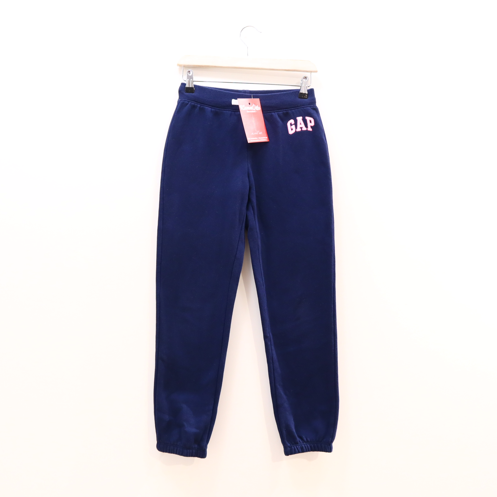 Hose GAP Jogger 152 blau Applikation/Logo Baumwolle/Polyester/Sweat Gummibandzug/Kordelzug
