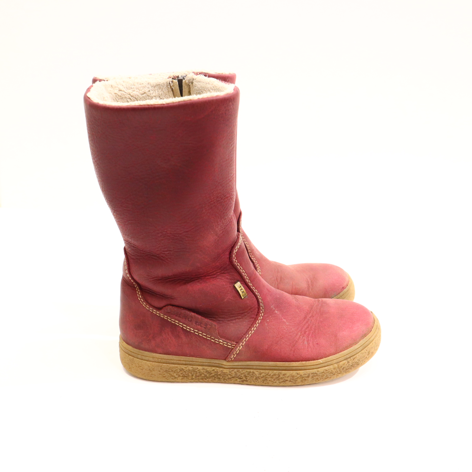 Stiefel Däumling 29 bordeaux Leder/Nubuk/TEX Herbst/Winter gefüttert leichter gleichmäßiger Sohlenabrieb