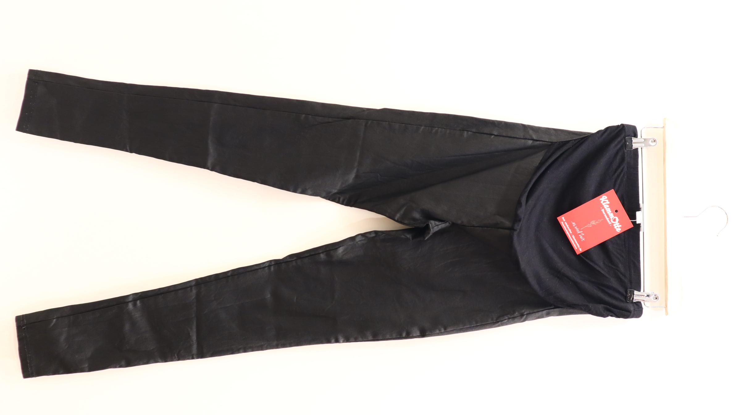 Hose Seraphine S/36 Glanzlegging schwarz High rib/Gummibandzug