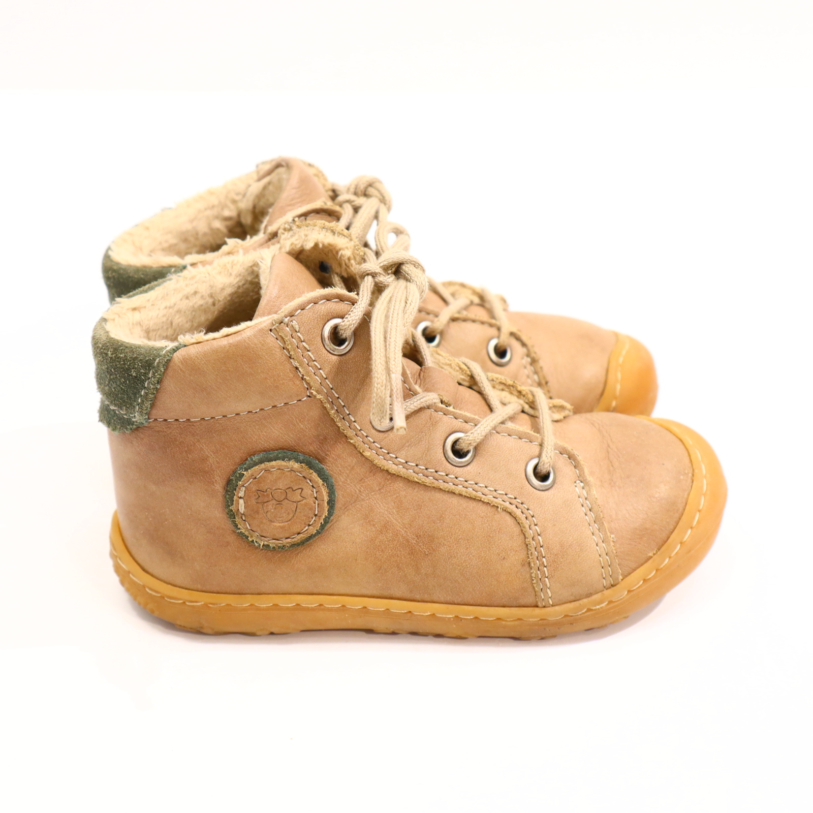 Halbschuhe PEPINO/RICOSTA Schnürschuh 22 M braun Leder Herbst/Winter leichte gleichmäßige Ablaufspuren gefüttert