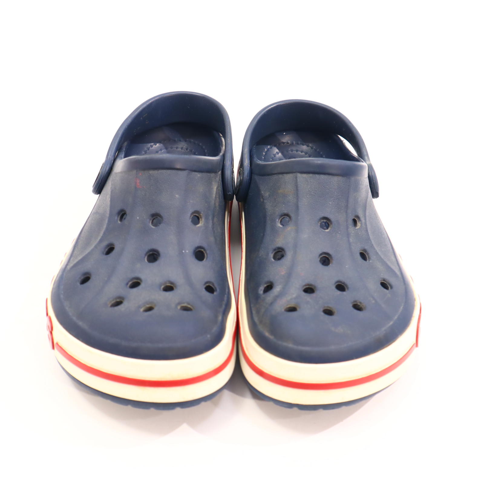 Hausschuhe/Wasserschuhe crocs 32/33 blau Cloks leichte gleichmäßige Ablaufspuren
