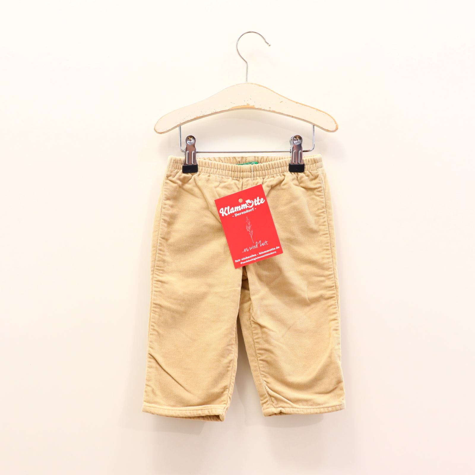 Hosen & Strampler BENETTON 68 sand Hose Baumwolle/Cord Gummibandzug Baumwollfutter/gefüttert Herbst/Winter