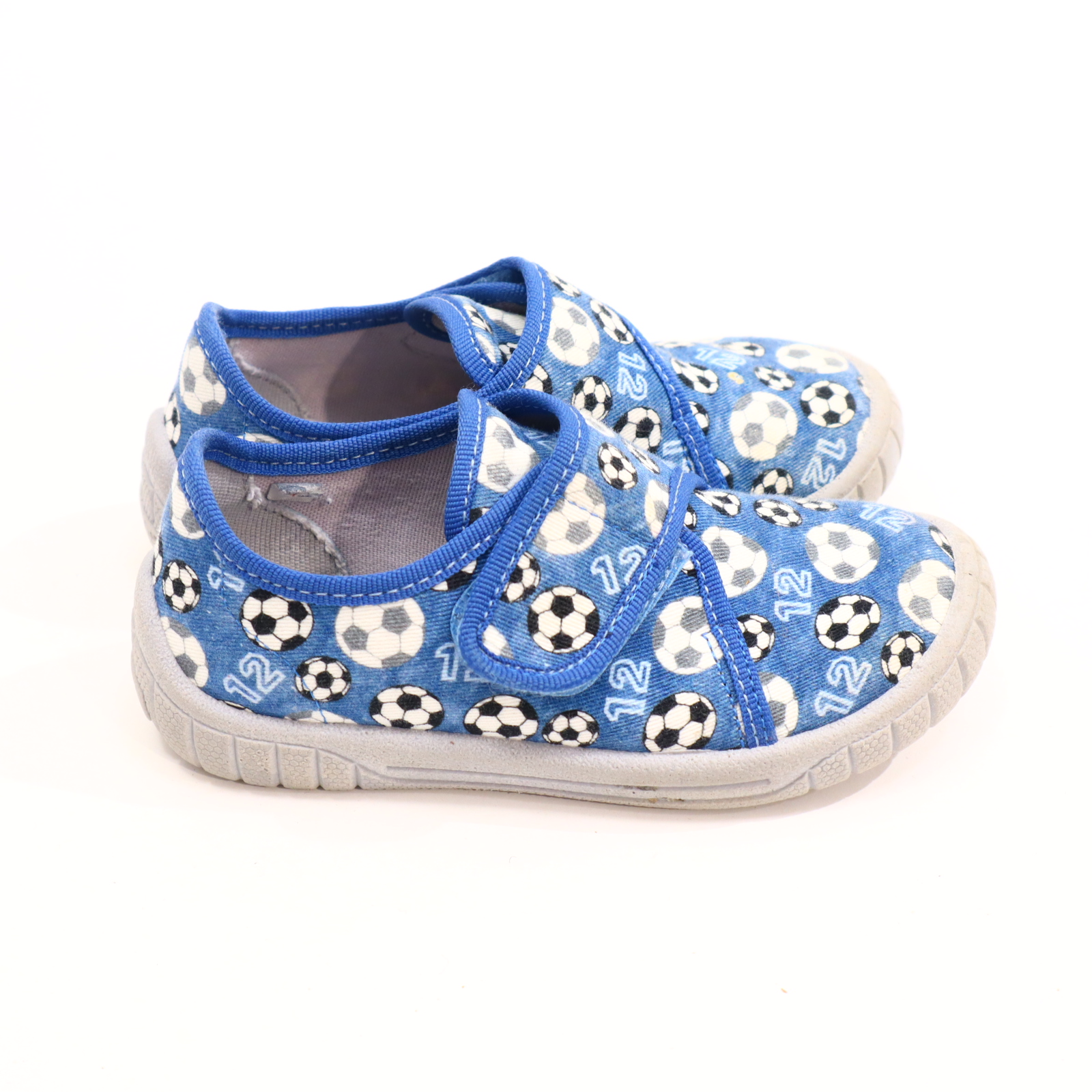 Hausschuhe/Wasserschuhe SuperFit 25 blau Klett/Pantoffel Canvas