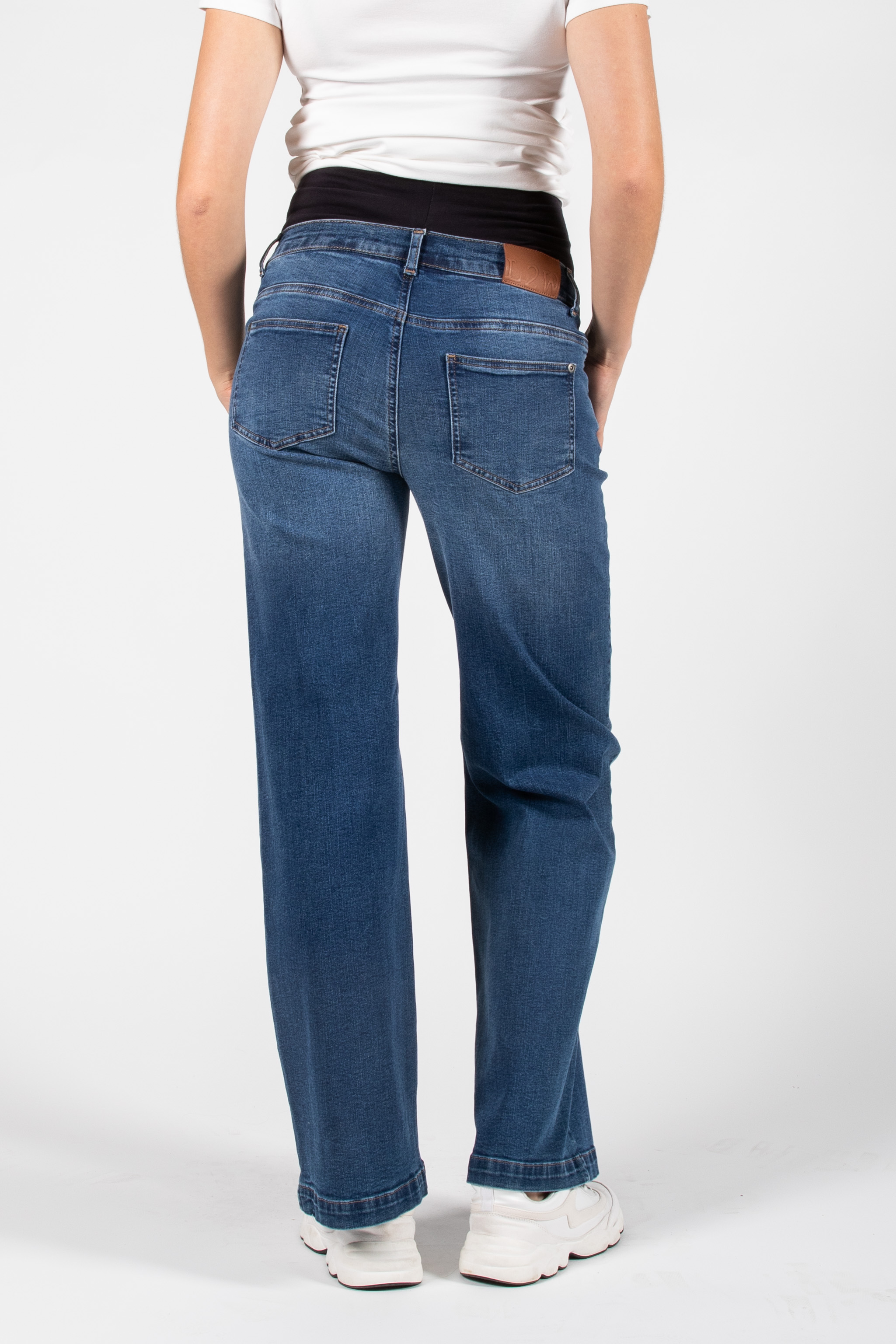 Hose LOVE2WAIT Jeans Julia W28 Wide Leg blau Stone wash denim NEU!