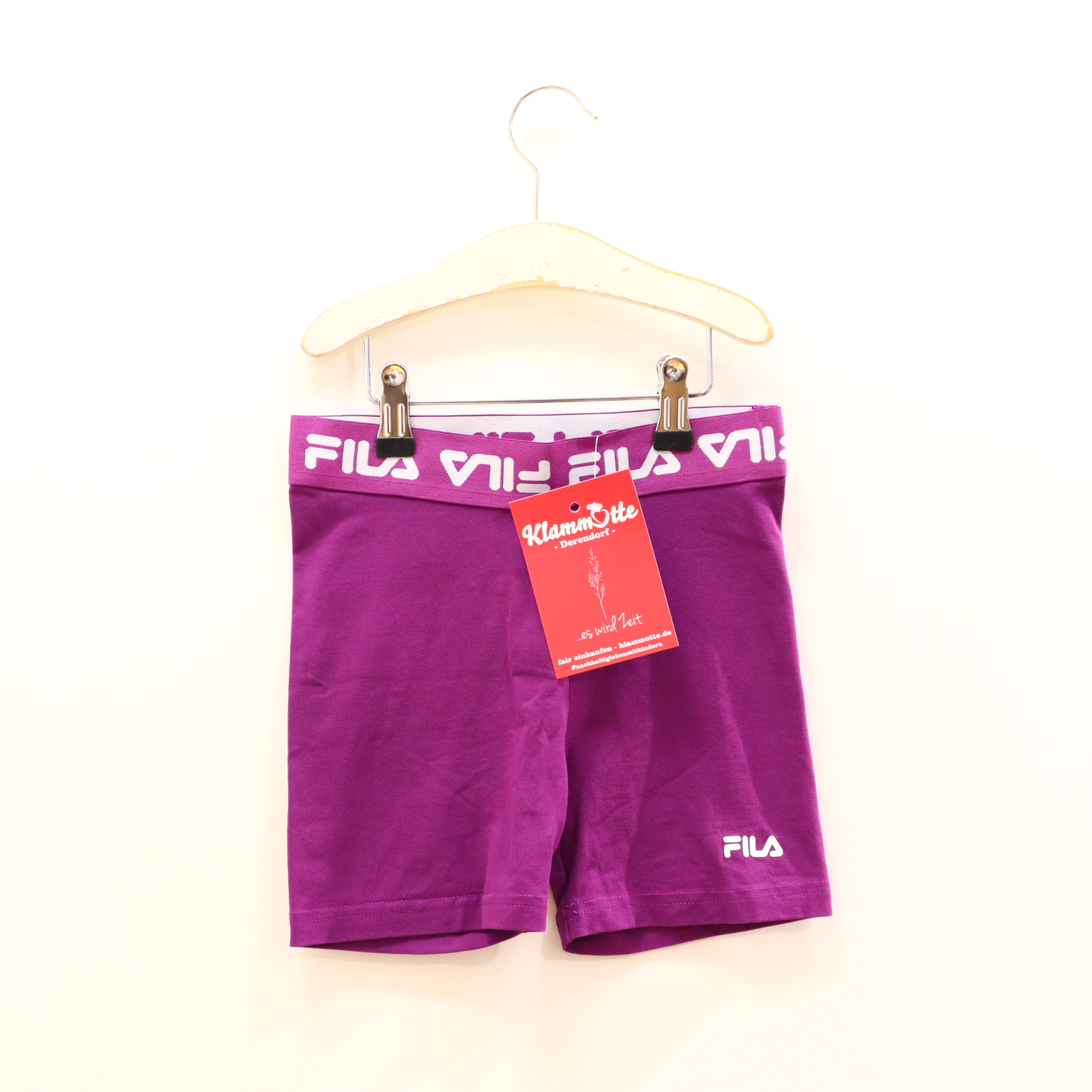 Hose FILA Radler/Sporttights 134/140 bordeaux Logo/Print Baumwolle/Elasthan/Sweat Gummibandzug