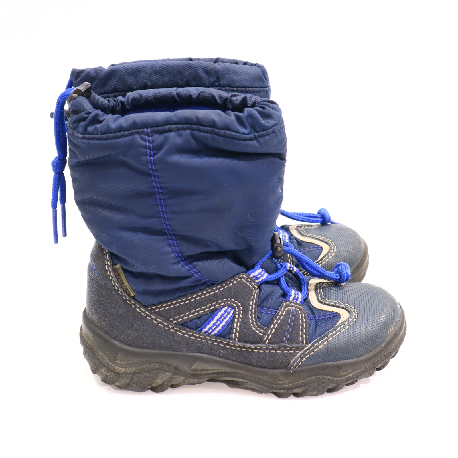 Halbschuhe SuperFit Boots 28 blau GORETEX Herbst/Winter leichte gleichmäßige Ablaufspuren gefüttert