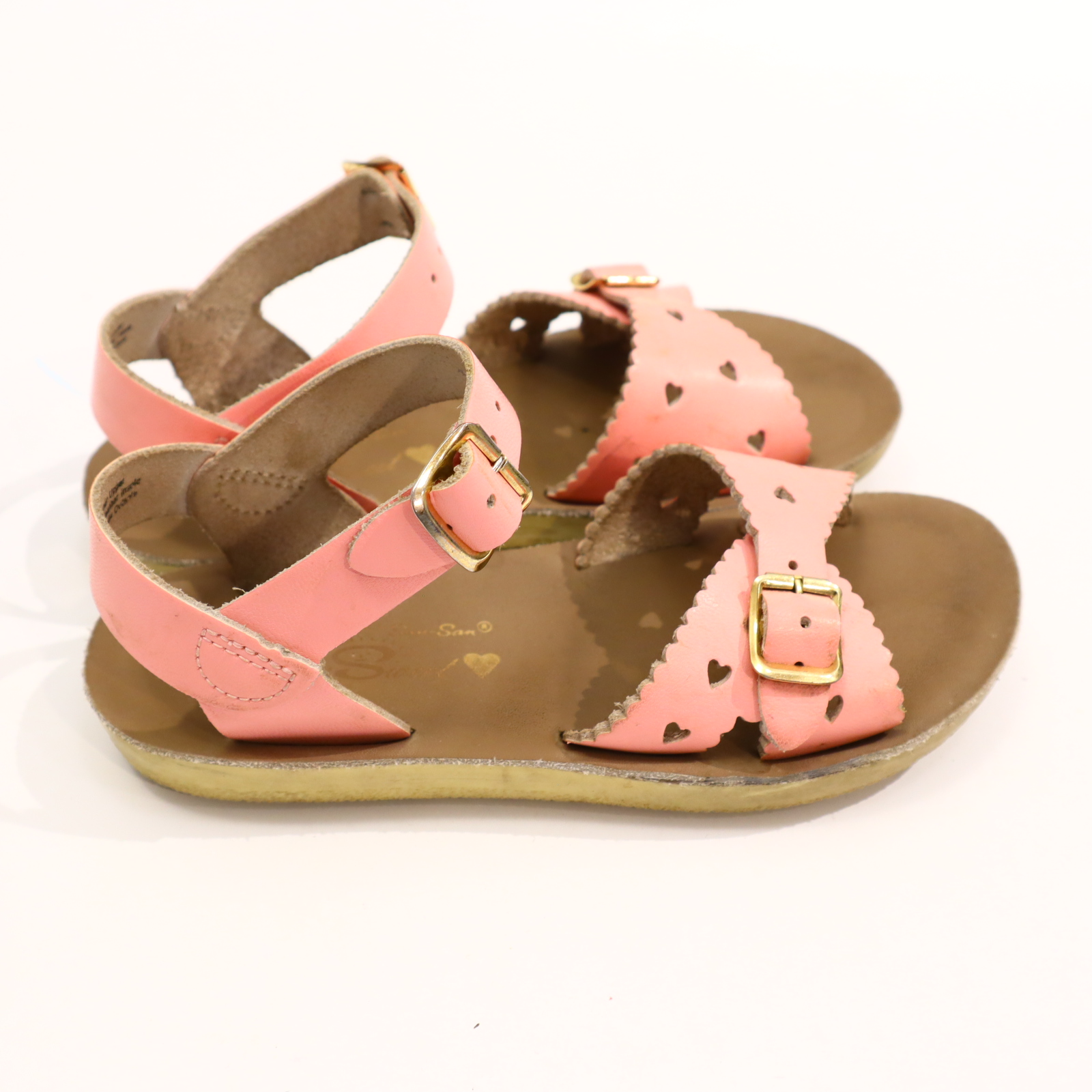 Sandalen Salt Water 29 rosa Leder leichte gleichmäßige Ablaufspuren