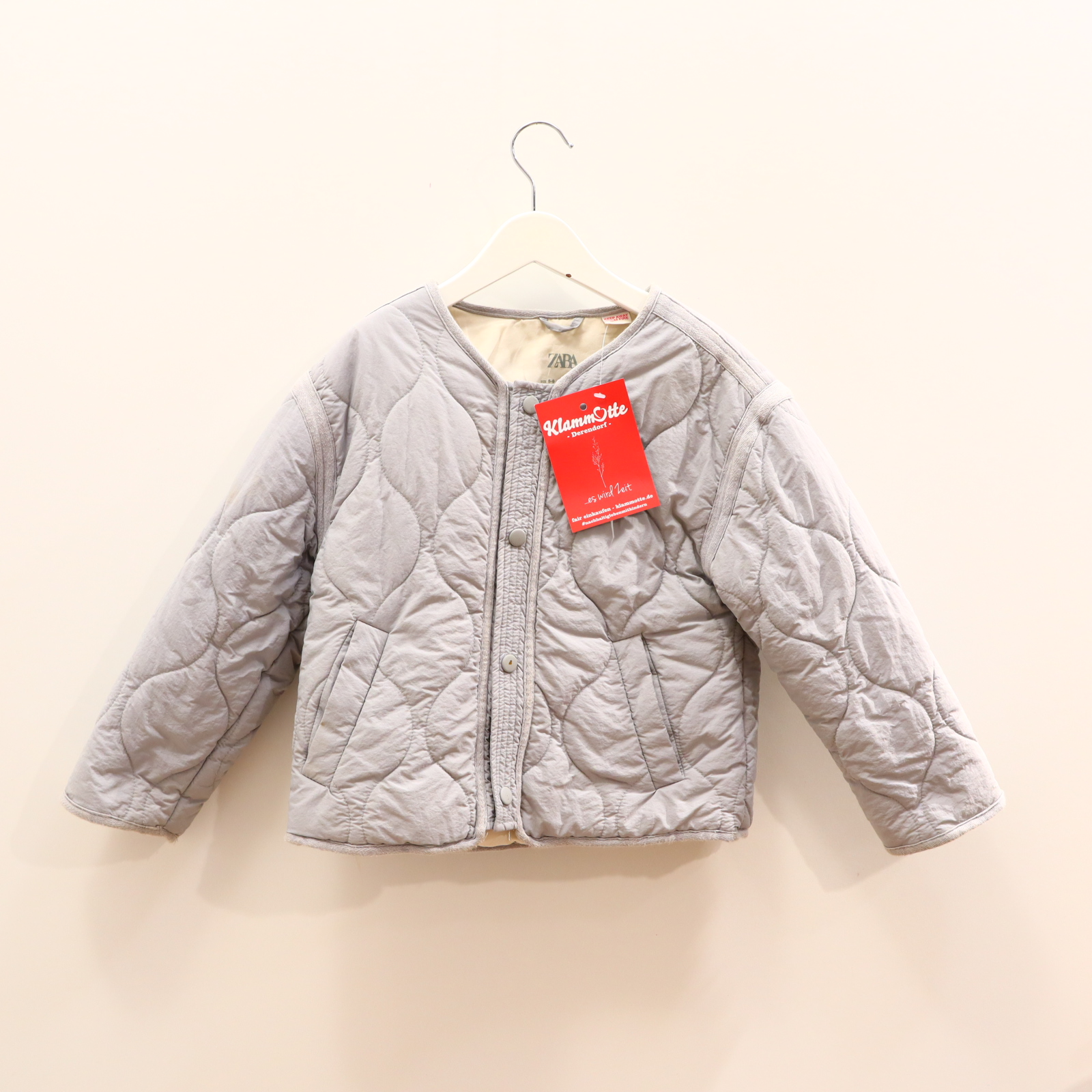 Jacke ZARA Steppjacke 116 grau Frühjahr/Sommer/Übergang