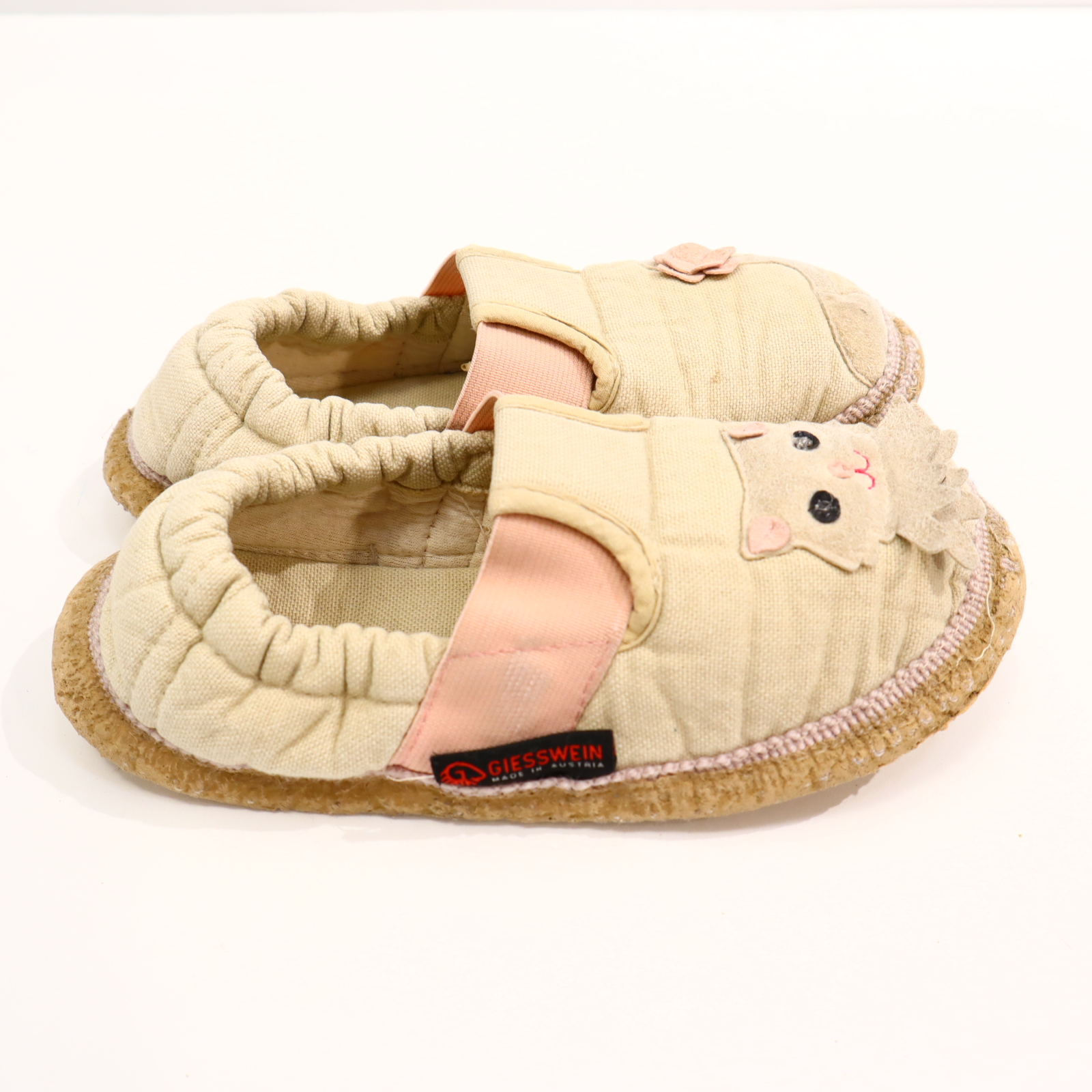 Hausschuhe/Wasserschuhe GIESSWEIN 33 rosa/creme Pantoffel/Slipper Canvas