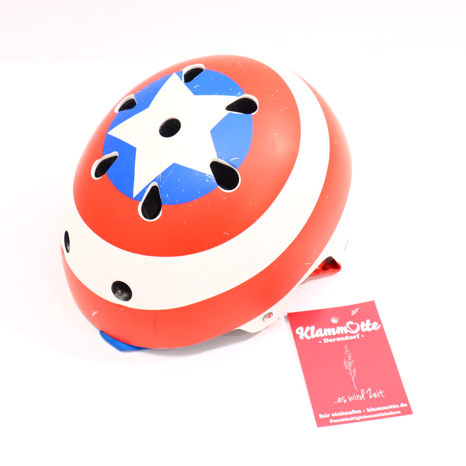 Fahrzeuge blau/rot/weiß 55-58cm Helm Captain America