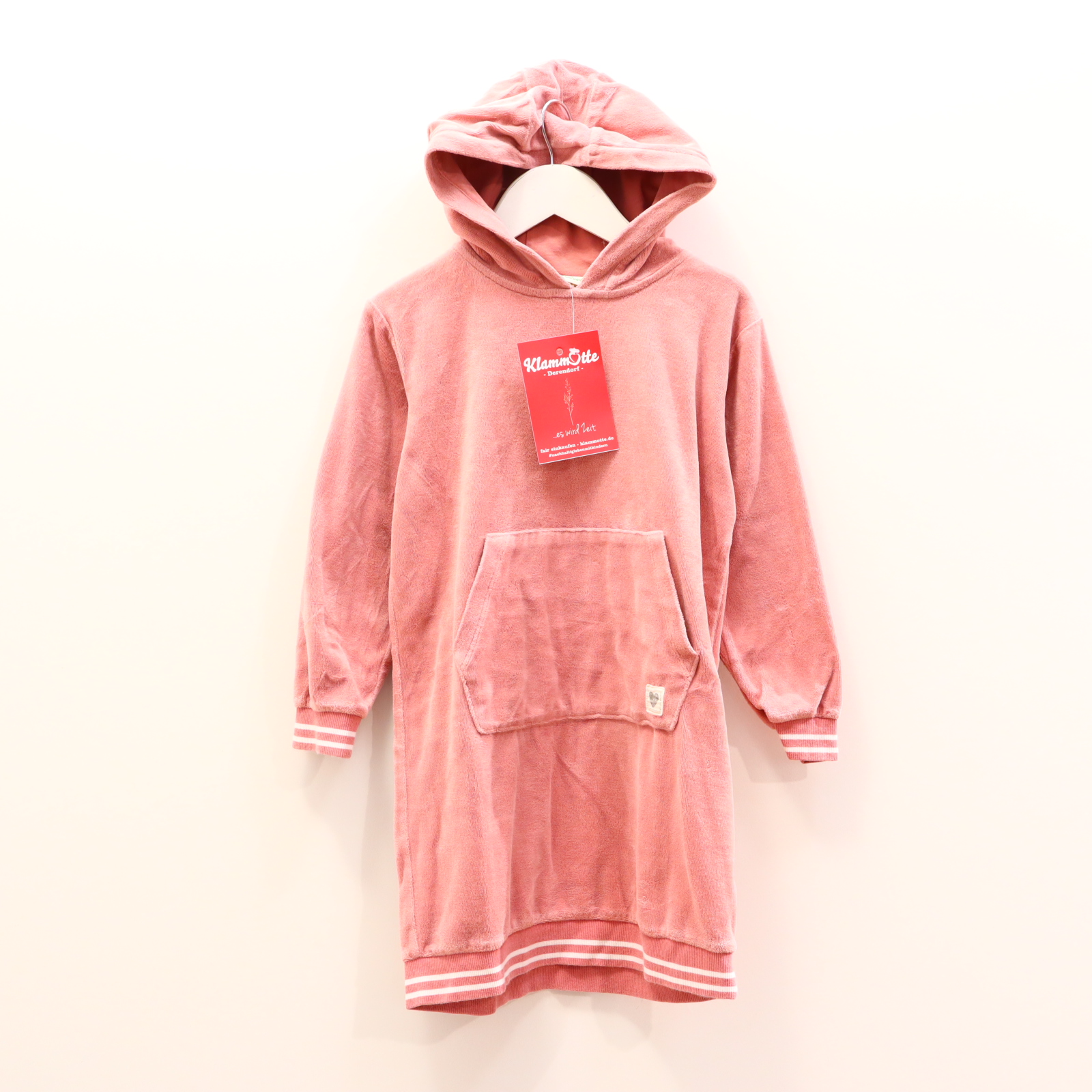 Kleider & Röcke Alana Kleid 128 rosa Bio-Baumwolle/Nicki/Polyester Kapuze