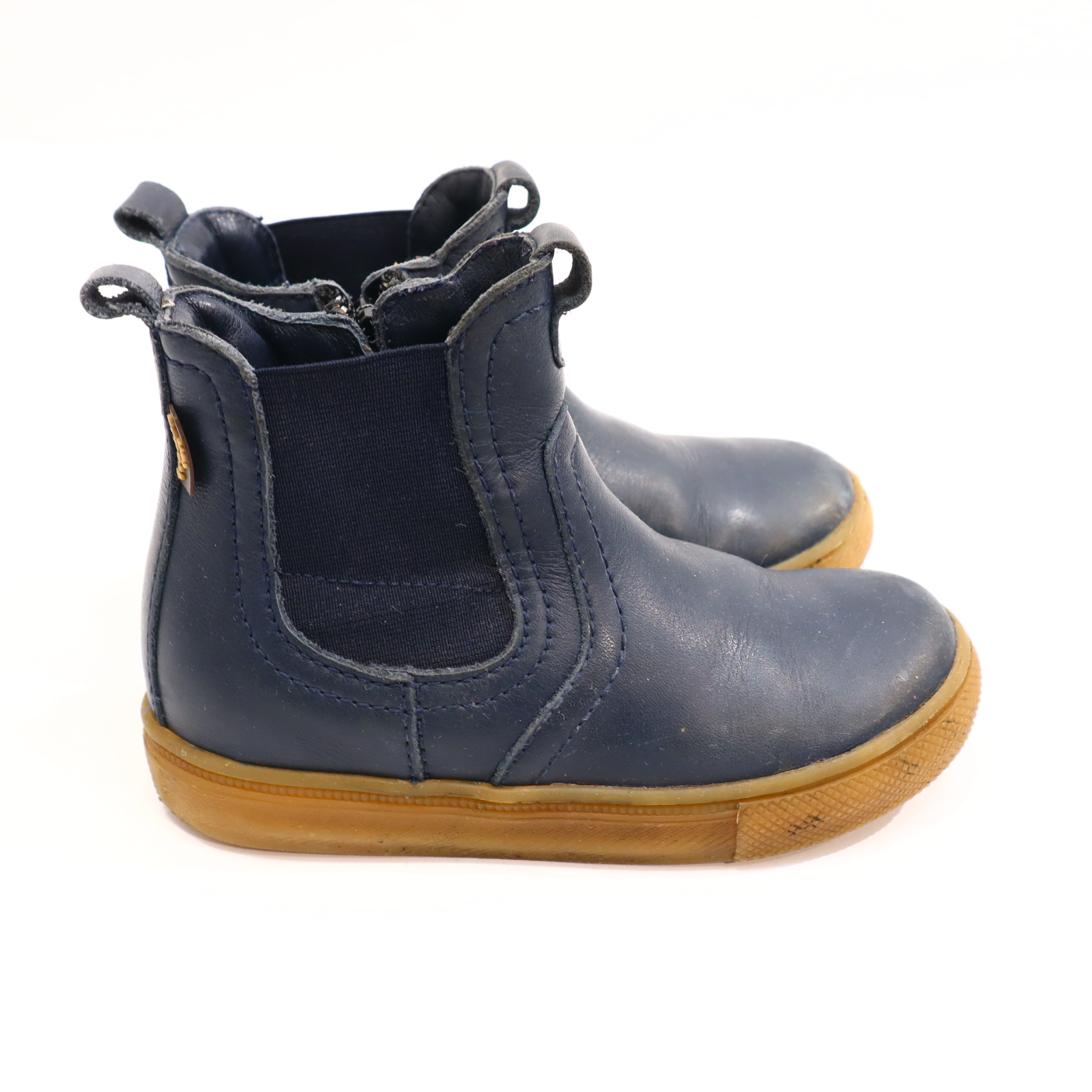 Halbschuhe froddo Chelseaboots 25 M blau Leder/TEX leichte gleichmäßige Ablaufspuren