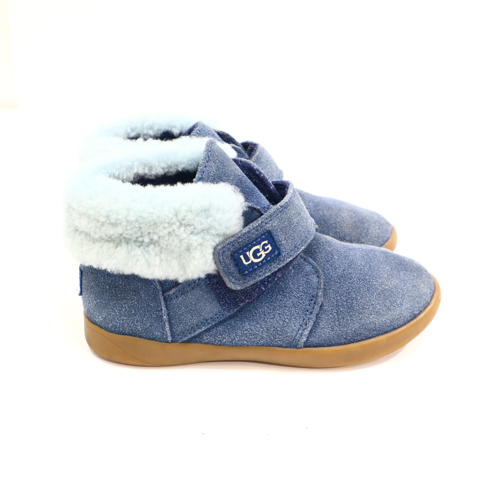 Halbschuhe UGG Klett 30 blau Wildleder Herbst leichte gleichmäßige Ablaufspuren