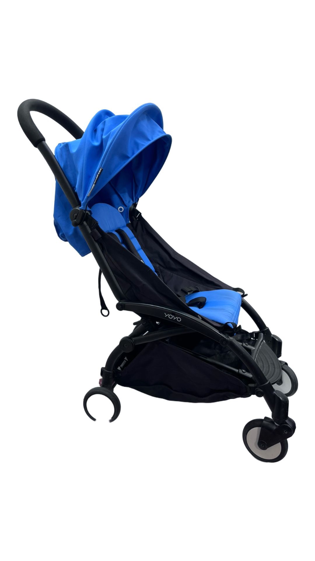 Buggy BabyZen/STOKKE YOYO blau/schwarz Moskitonetz/Regenverdeck/Transporttasche/Fußstütze