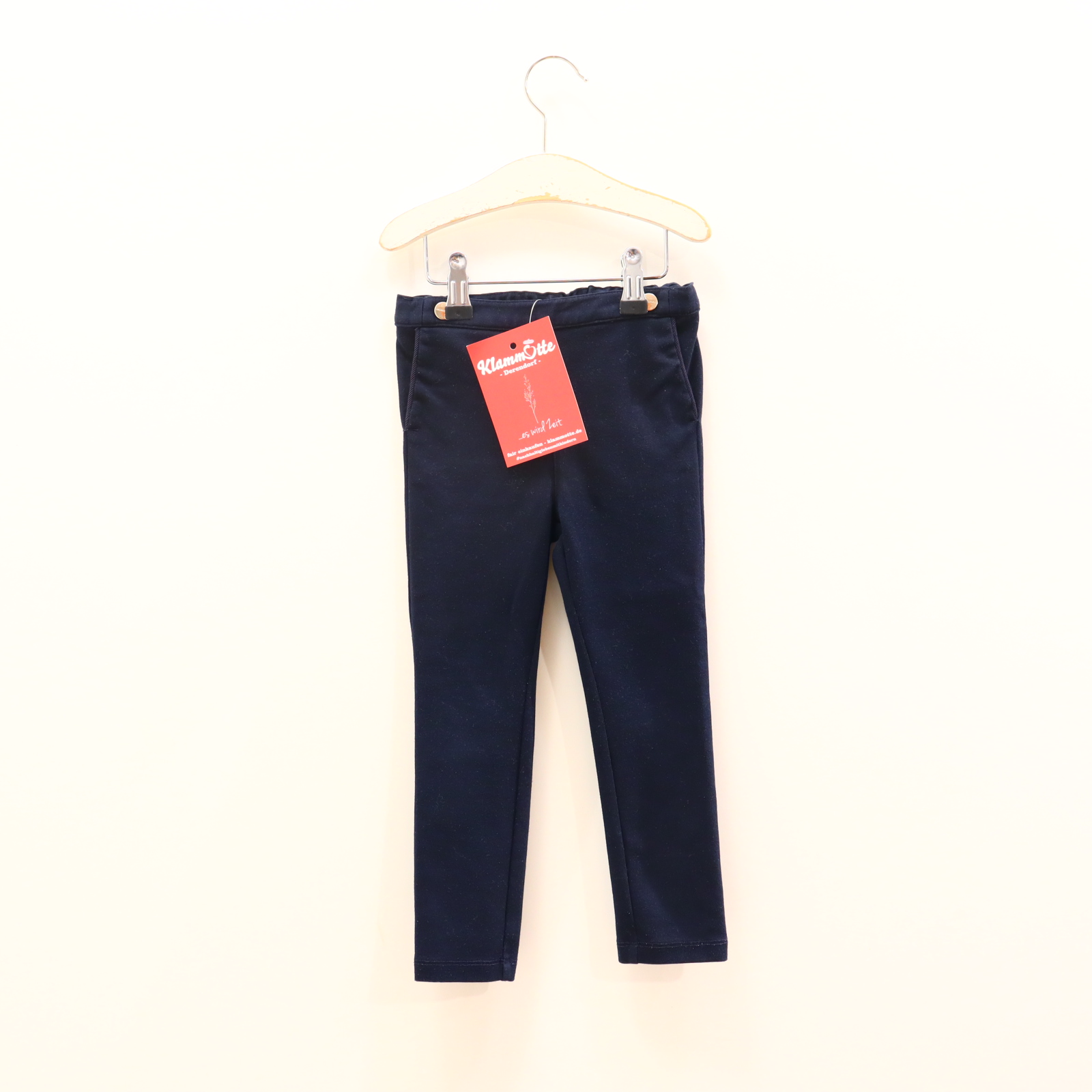 Hose Jacadi Tregging 104 blau Baumwolle/Elasthan/Polyester Gummibandzug/verstellb. Bund