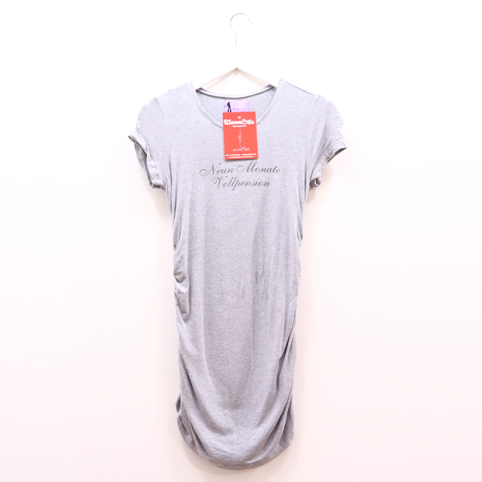 Shirt Paulina S/36 grau Elasthan/Viskose melange/Print kurzarm ganz leichtes Pilling