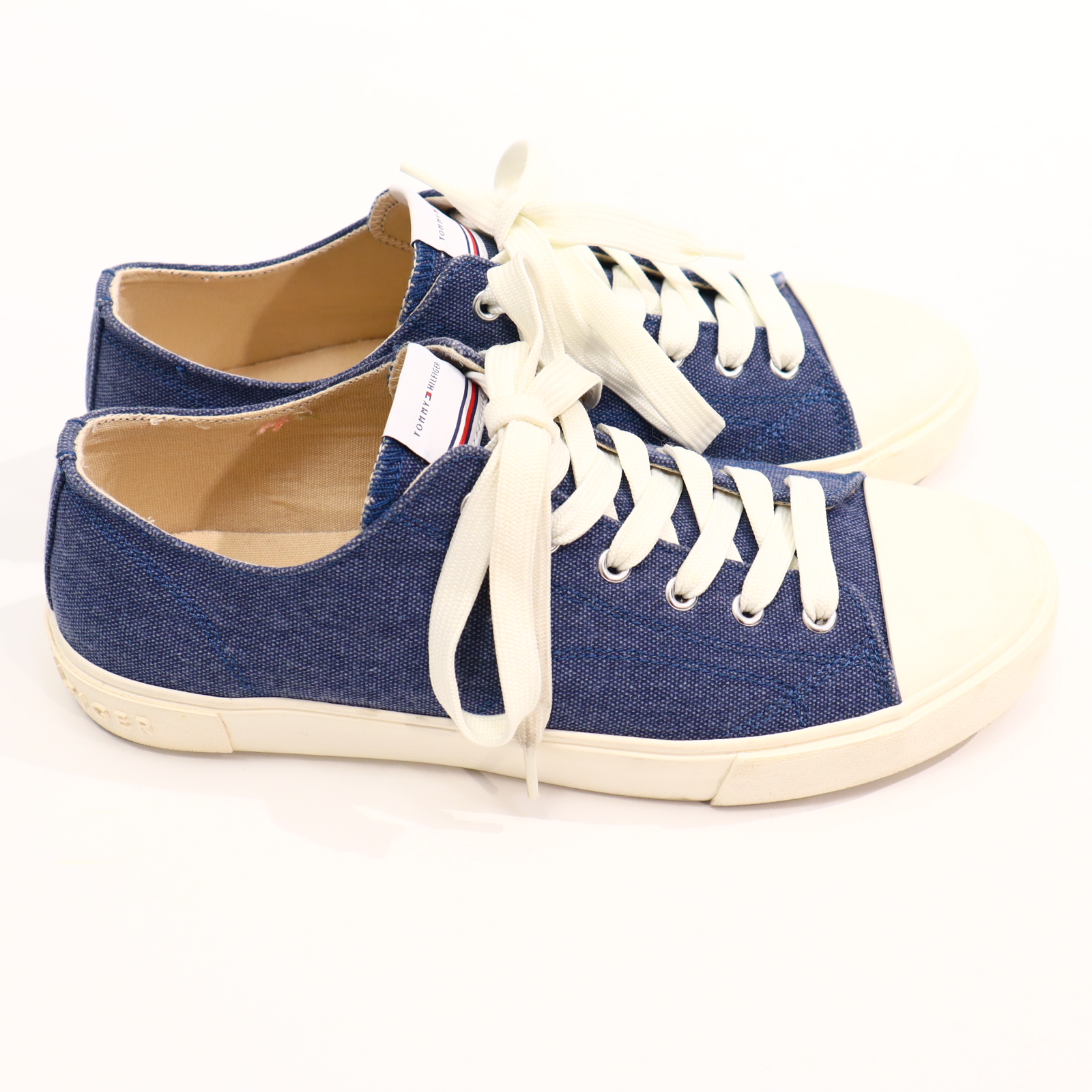 Halbschuhe Tommy Hilfiger Schnürschuh/Sneaker 39 blau Canvas sehr gut