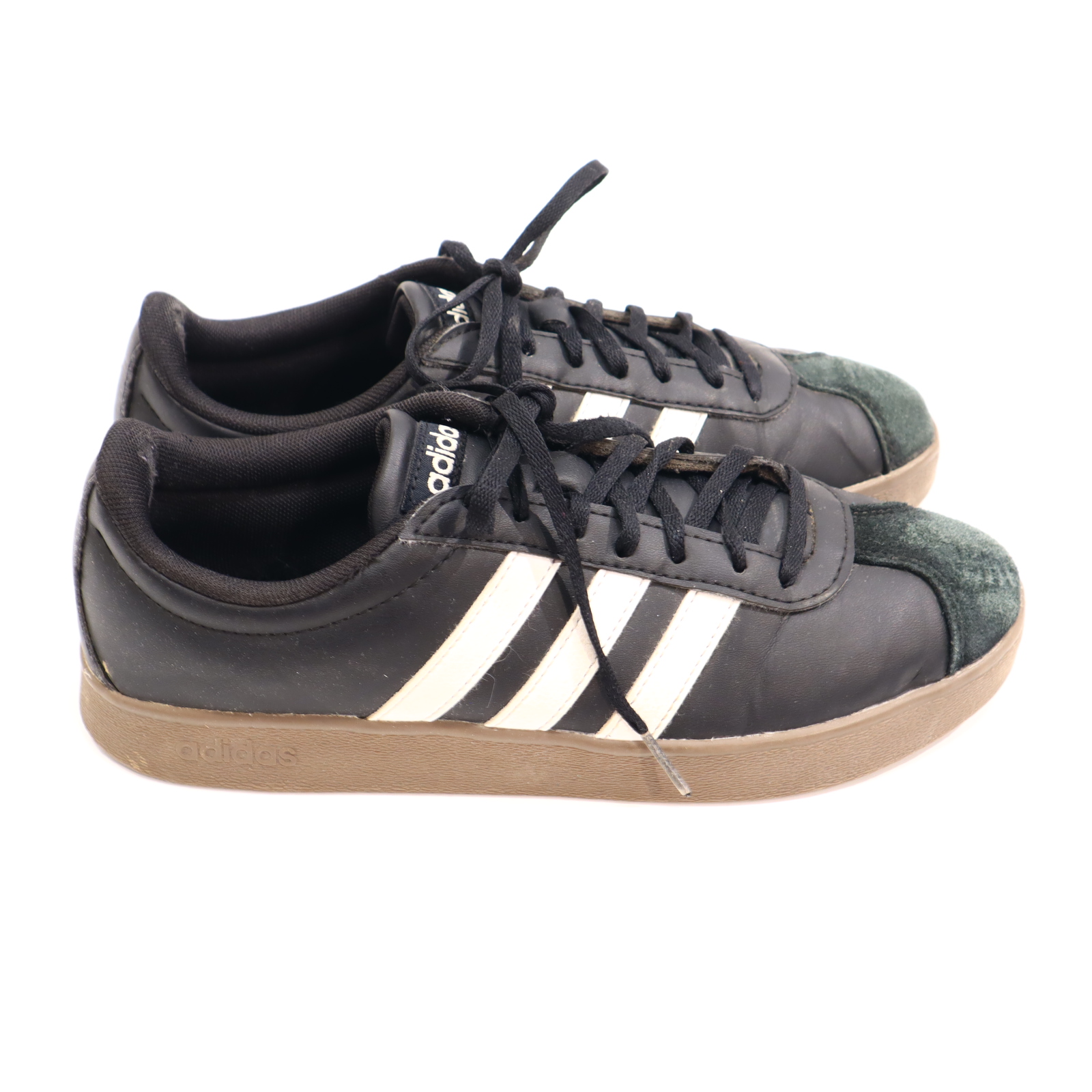 Halbschuhe Adidas Schnürschuh/Sneaker 39.5 schwarz/weiß leichte gleichmäßige Ablaufspuren