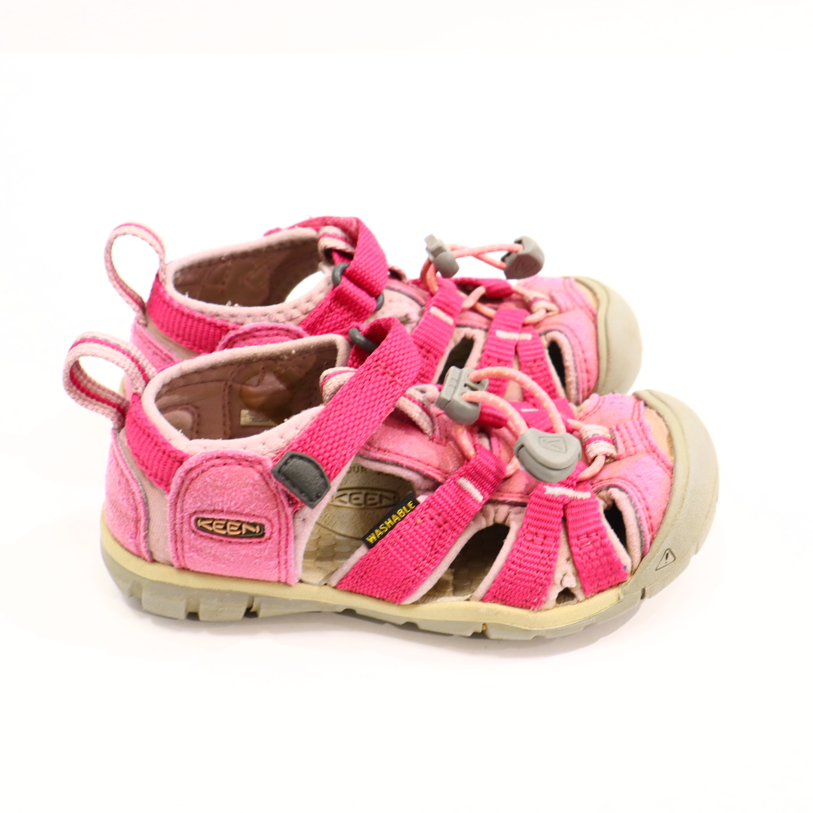 Sandalen KEEN 25/26 pink/rosa waschbar leichte gleichmäßige Ablaufspuren