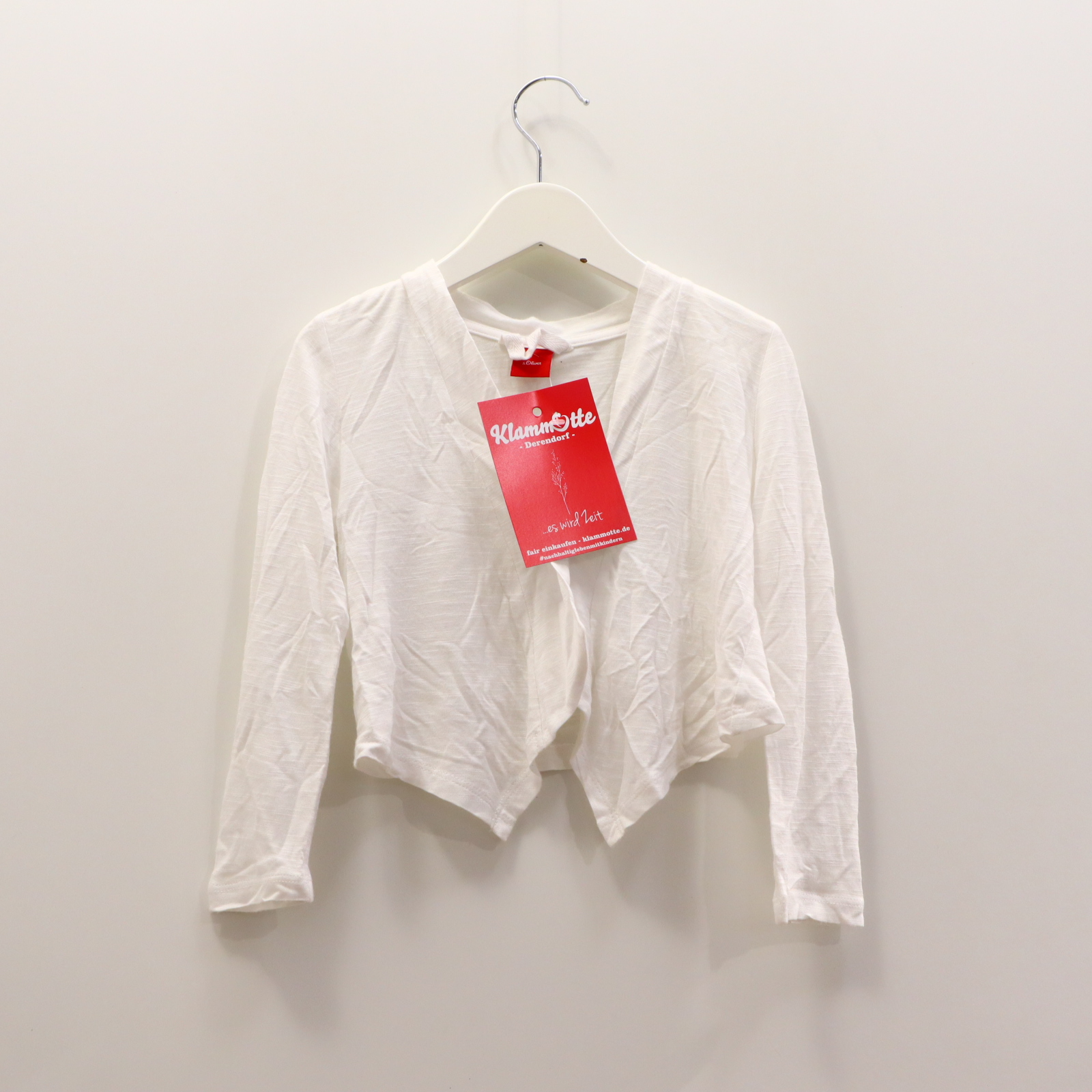 Oberteil S.Oliver 92/98 weiß Bolero/Jacke/langarm Viskose