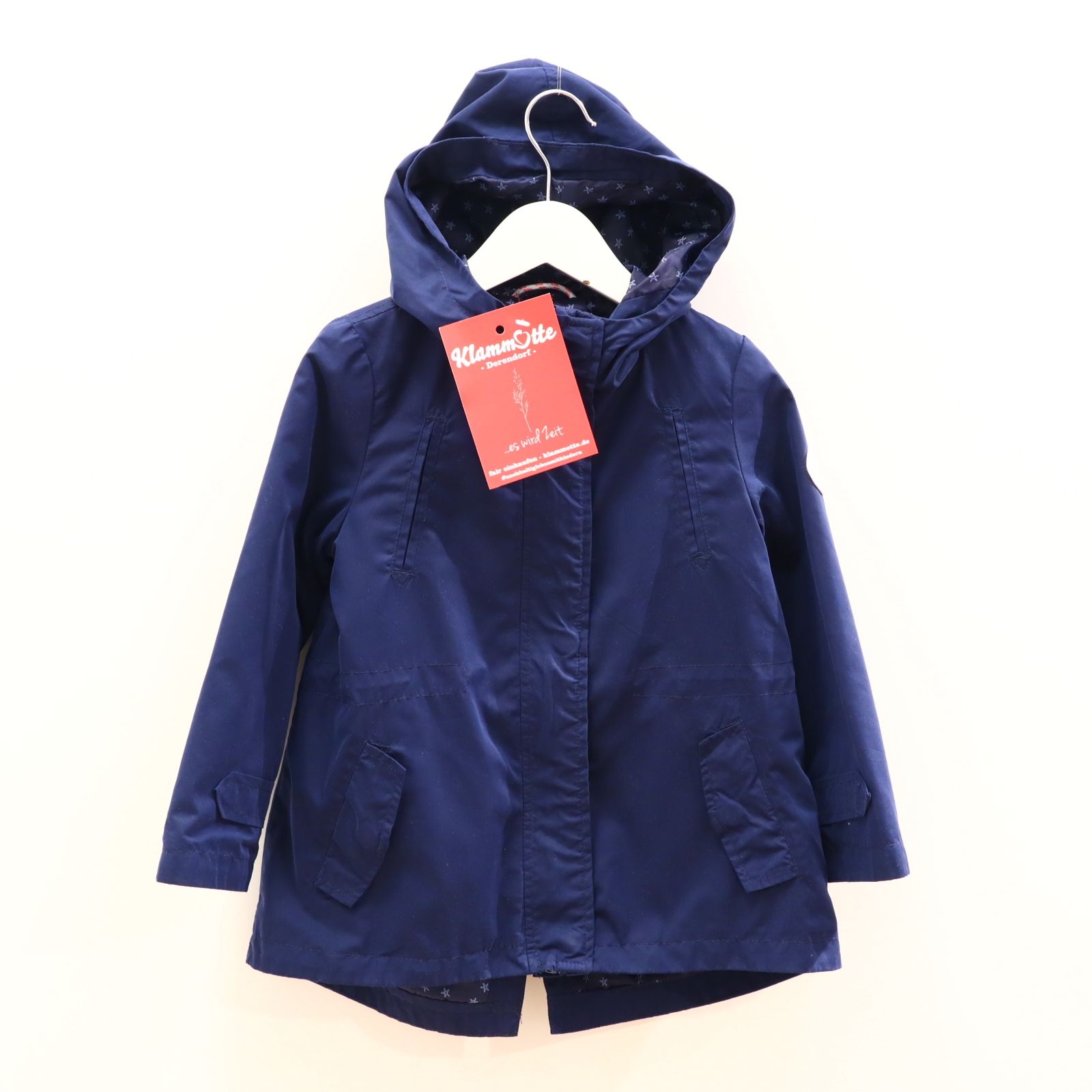 Jacke ESPRIT Parka 104/110 blau Frühjahr/Sommer Applikation/Logo