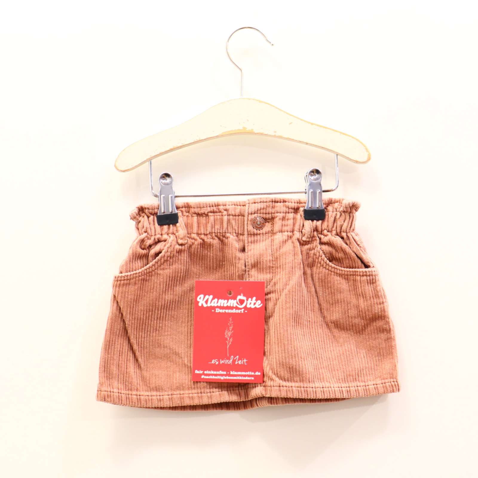 Kleider & Röcke ZARA Cordrock 86 altrosa Cord Druckknopf/Gummibandzug