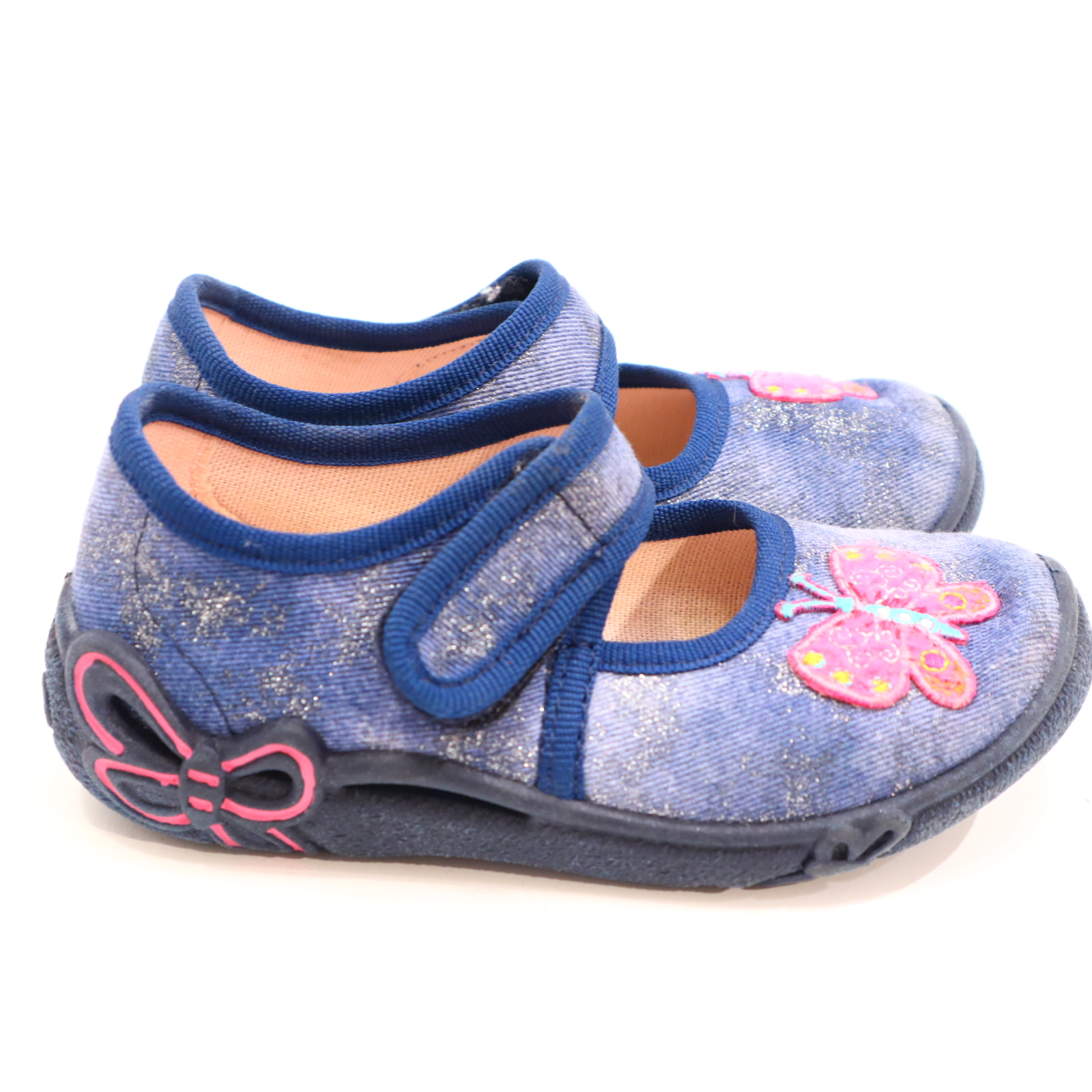 Hausschuhe/Wasserschuhe SuperFit 23 blau Ballerina/Pantoffel Mittel