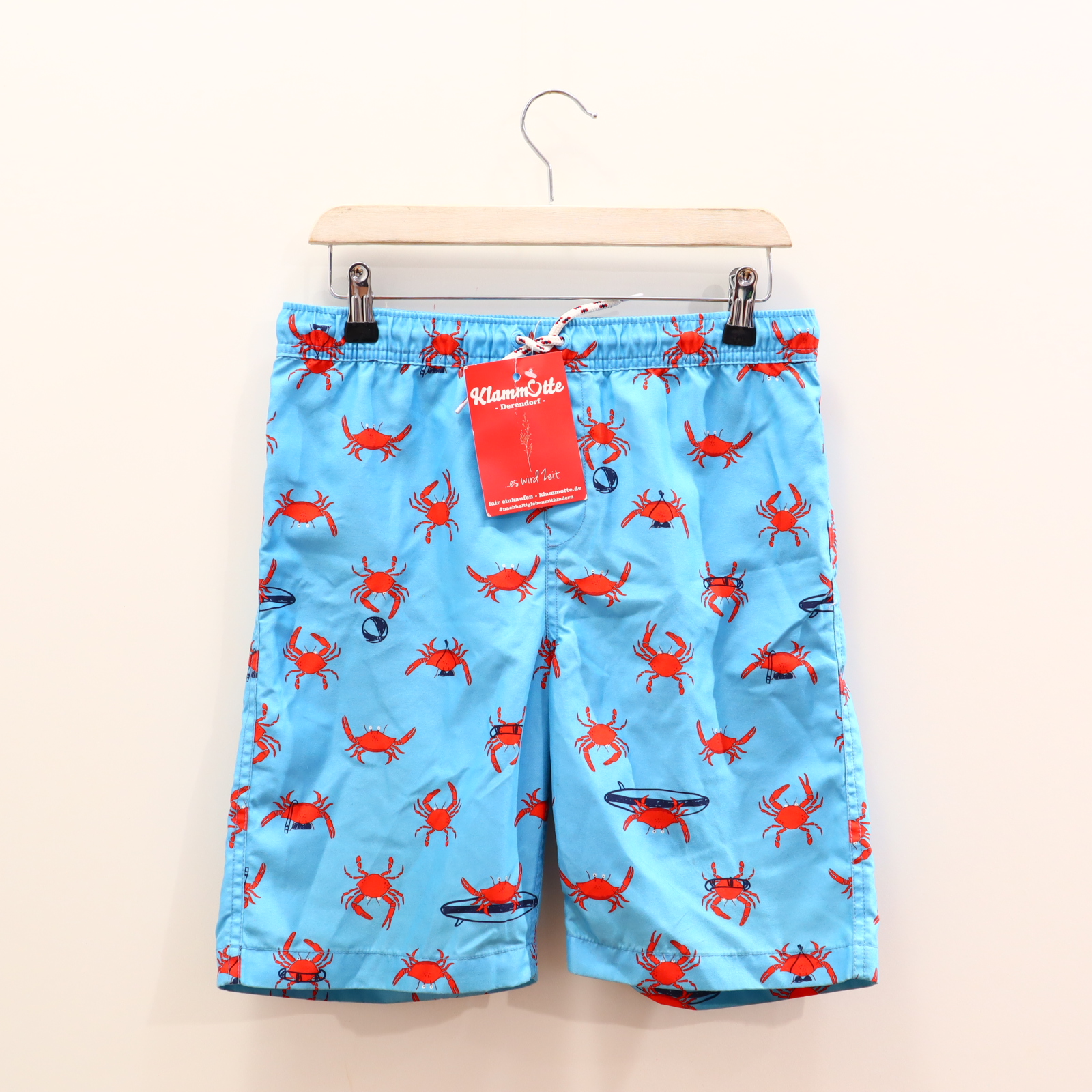 Bademode LANDS' END 152/158/164 blau Alloverprint Badeshorts