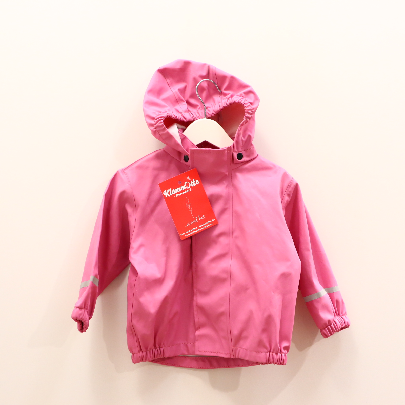 Jacken & Overalls Regenjacke 80 rosa abnehmb. Kapuze