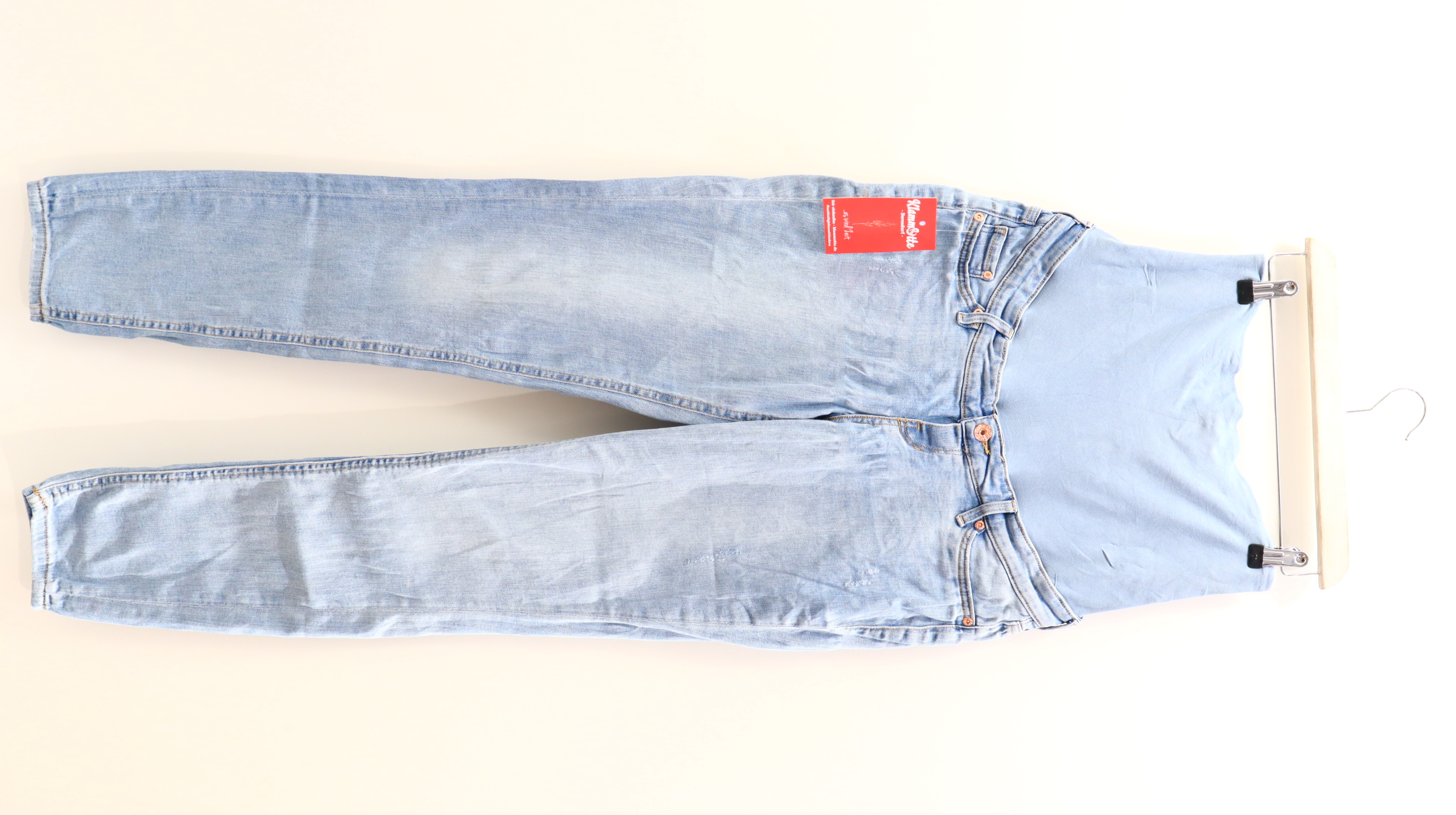 Hose H&M M/38/40 Jeans Skinny hellblau denim High rib
