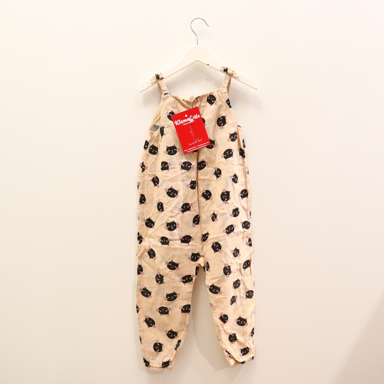 Kleider & Röcke H&M Jumpsuit 98 sand Alloverprint Baumwolle/Musselin