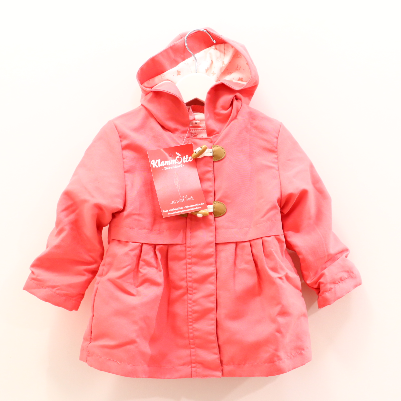 Jacke Topolino Mäntelchen 92 apricot Frühjahr/Sommer wattiert Jerseyfutter