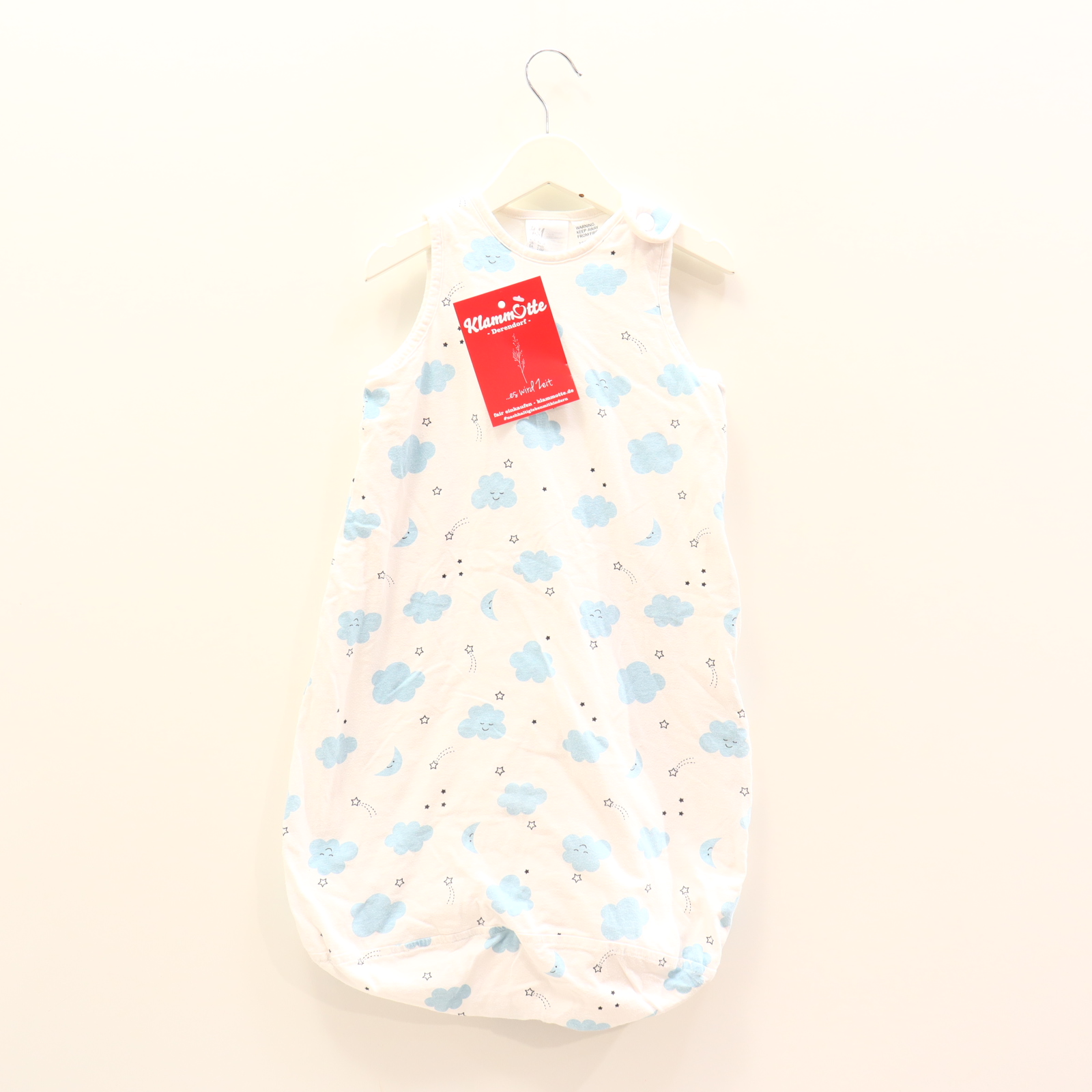 Schlafsack H&M 62cm/68cm blau/weiß Alloverprint Baumwolle Polyester
