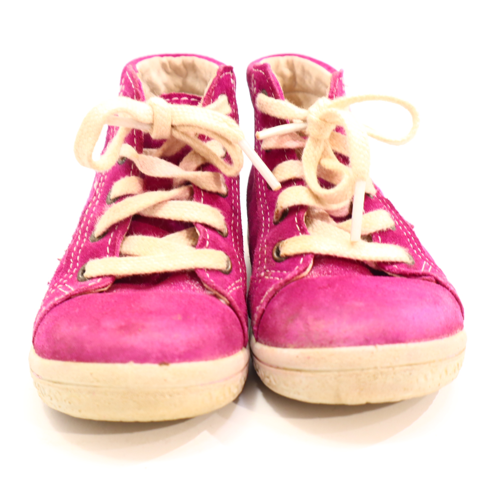 Halbschuhe PEPINO Schnürschuh 23 M fuchsia Wildleder leichte gleichmäßige Ablaufspuren